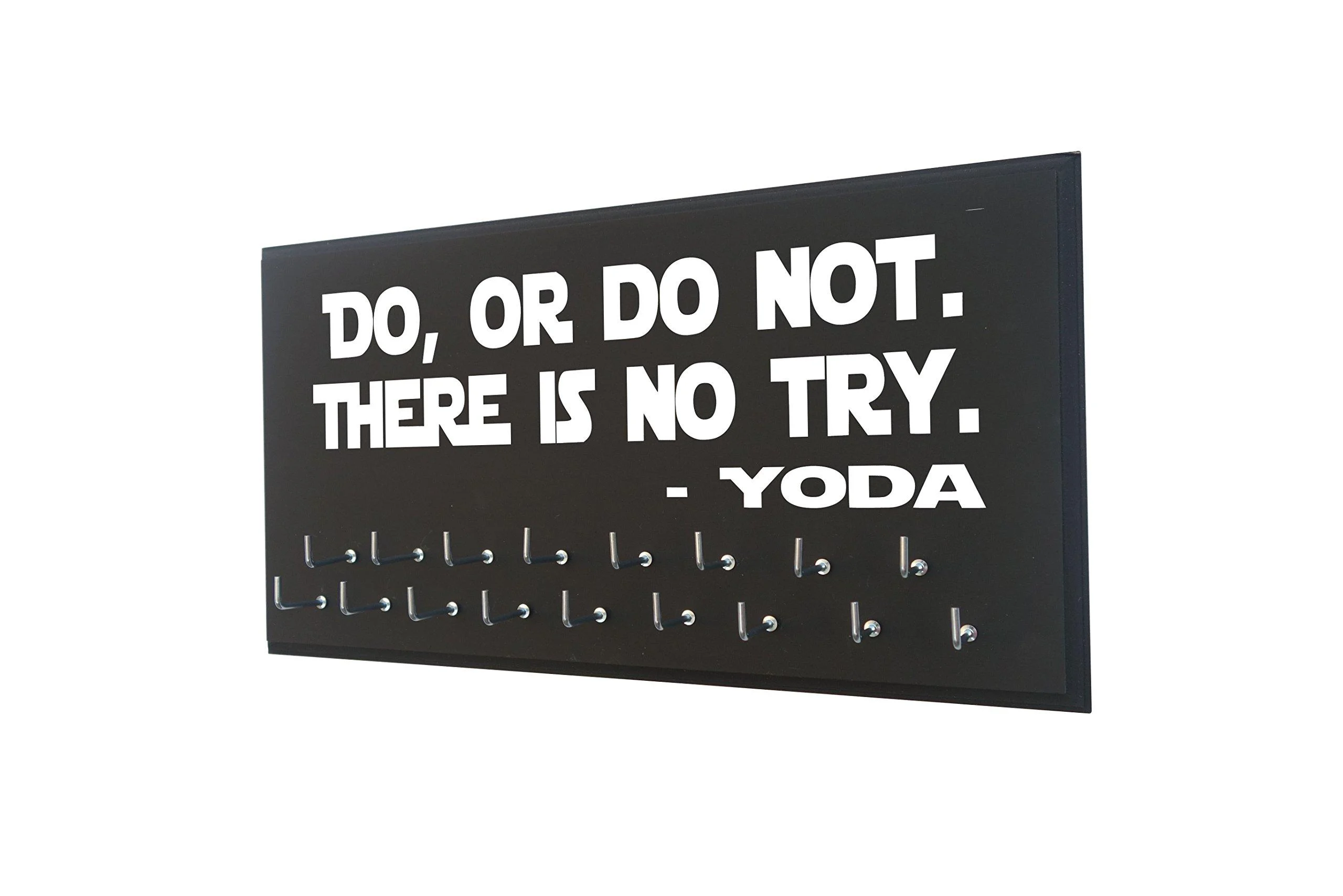 Running On The Wall Disney Medal Display - DO, OR DO NOT. There is NO Try - YODA - Start Wars - Run Disney Medal Hanger - Medal Holder Black Medium