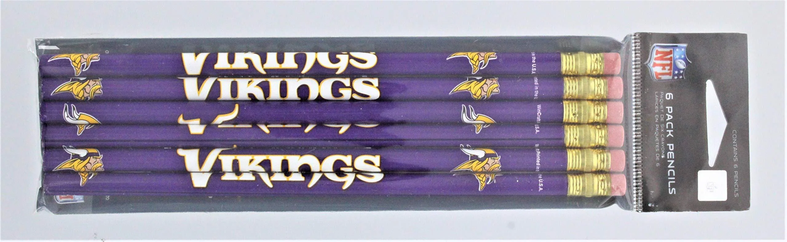 WinCraft Minnesota Vikings 6-Pack Pencils