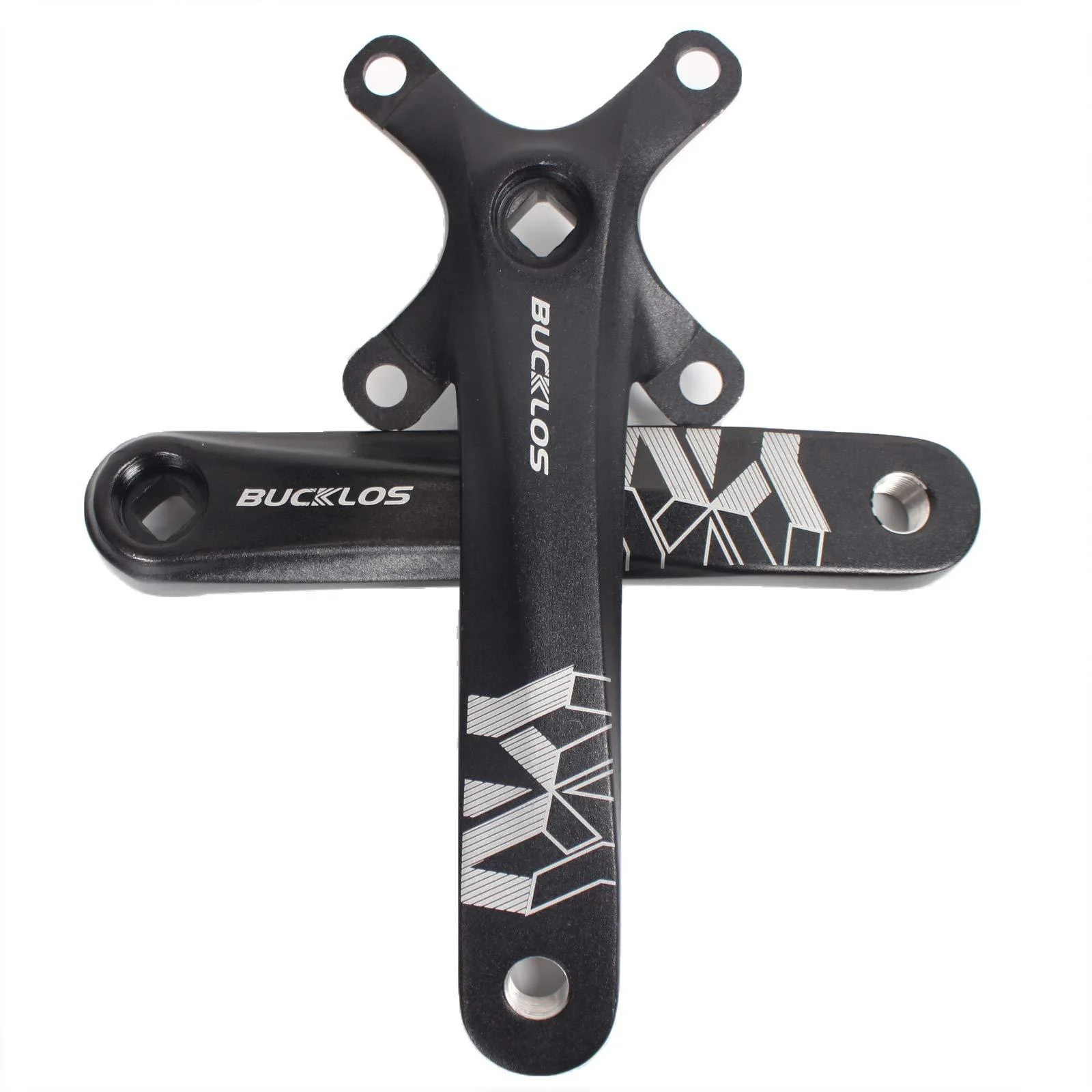 BUCKLOS US Stock 104 BCD Mountain Bike Single Speed Crankset, 170mm MTB Square Taper Crankset with Plating Chainring (Multicolor) 30/32/34/36/38T, Replacement for Bicycle Crank Arm Set Only Crank Only Crank