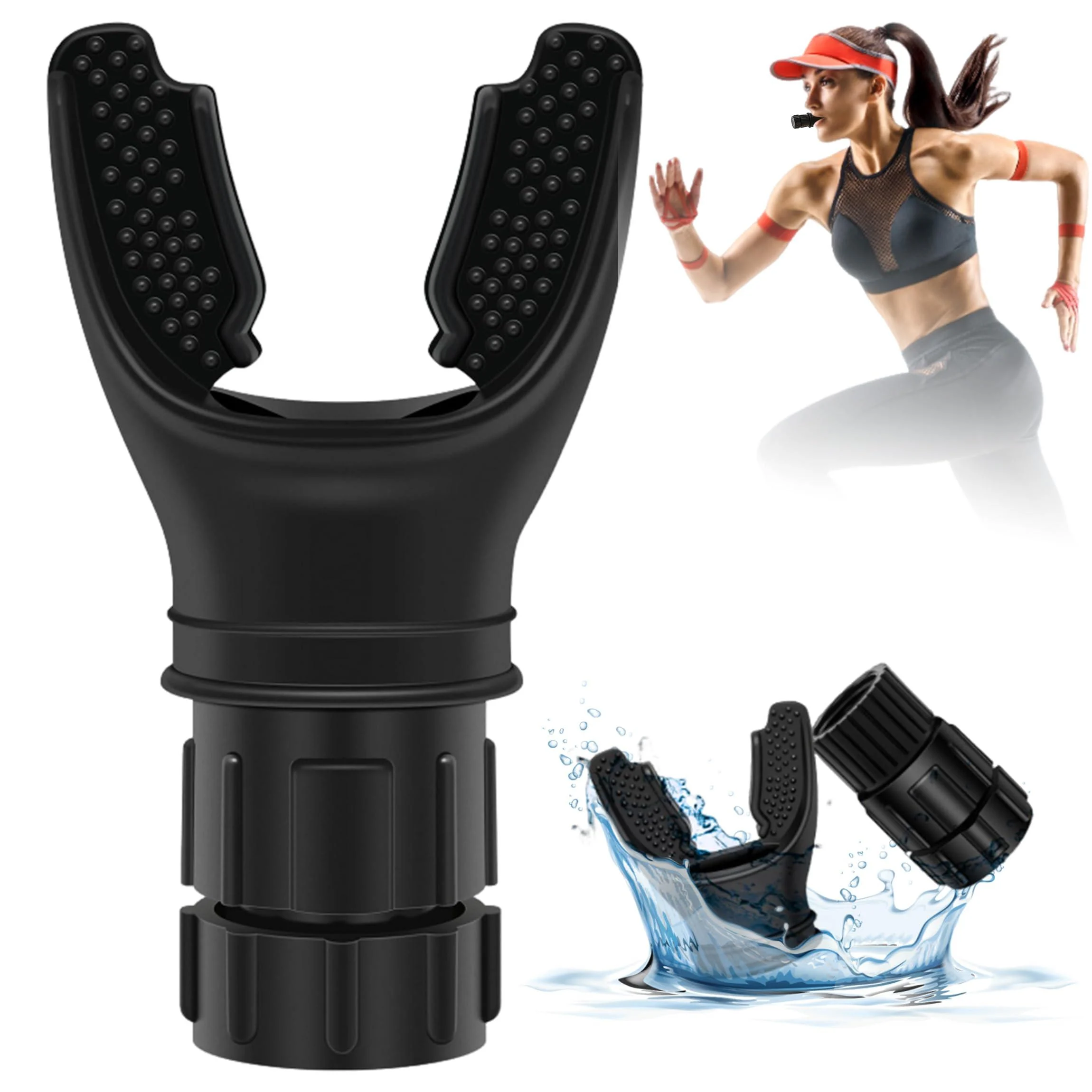Portable Breathe Trainer with Pure Silicone Adjustable Oxy-fit Breathing Trainer Exercise Device with Variable Settings Improve Strength and Endurance Easy to Clean and Use