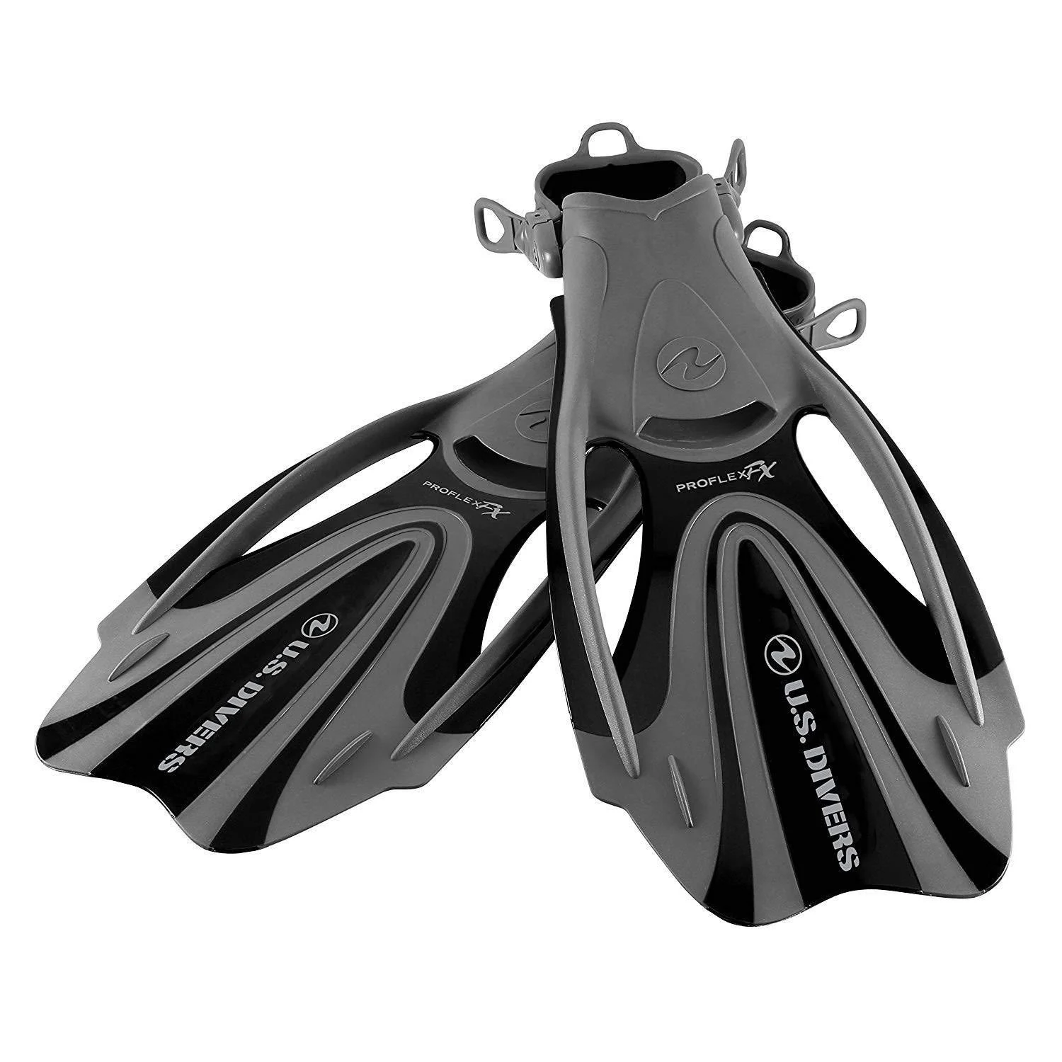 U.S. Divers Proflex FX Fin (Silver, Men (Large) 10-13 Lady (Large) 11.5-14.5)