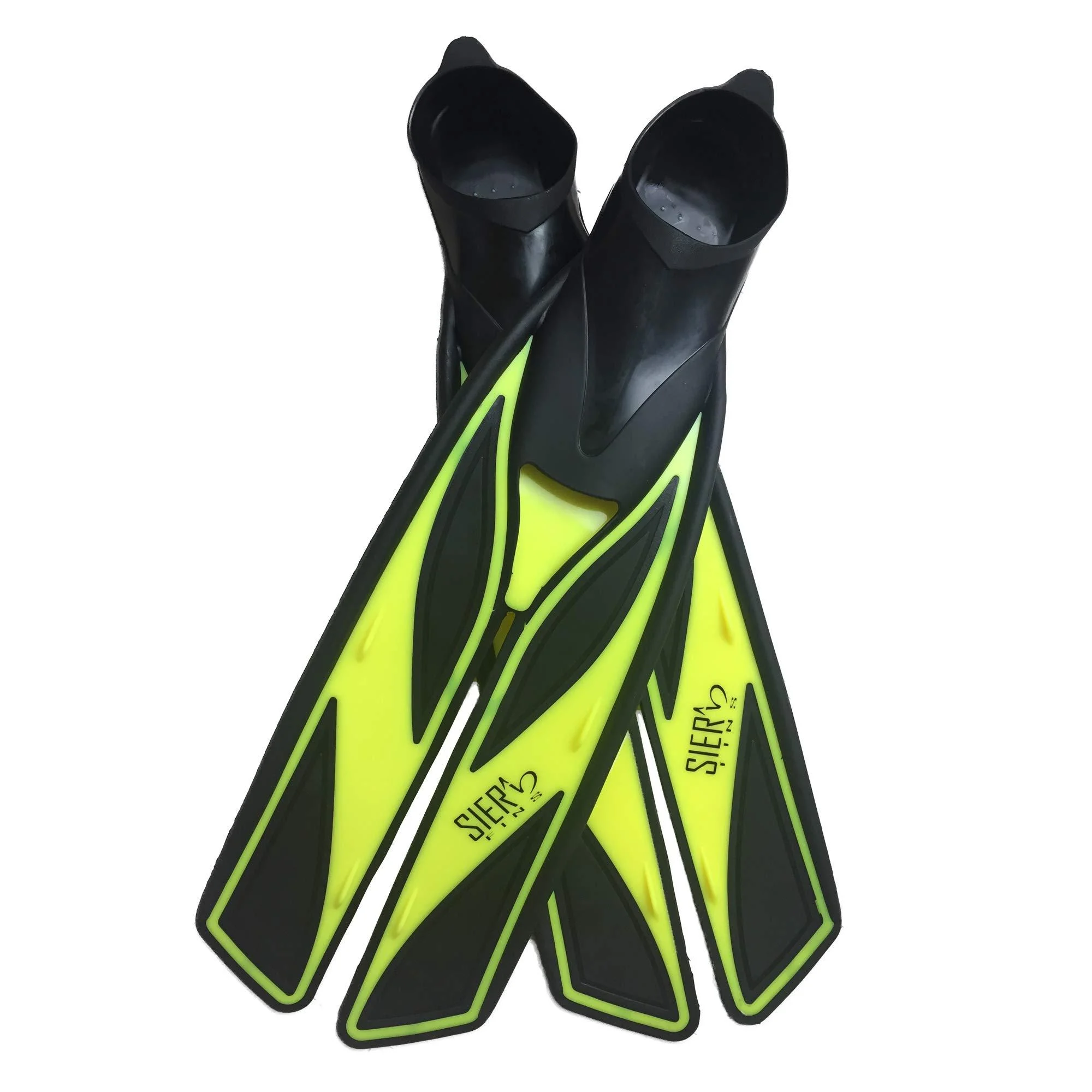 SIER FINS | Soft Silicone Full-Foot with Efficient Thrust Swim Fins | Secured Tight Fitting Fins Without Any Weak Back Straps Yellow M EUR 39-40 US Men 6-7 Women 7-8