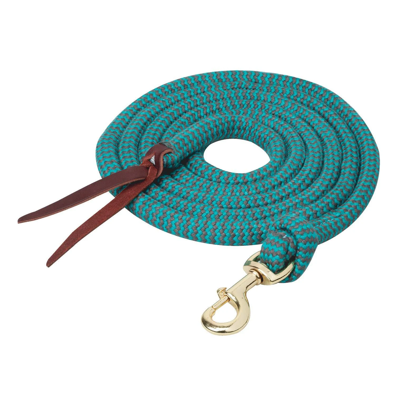 Weaver Leather Ecoluxe Bamboo 10ft Lead Rope w/Snap Turq/Charc N/A