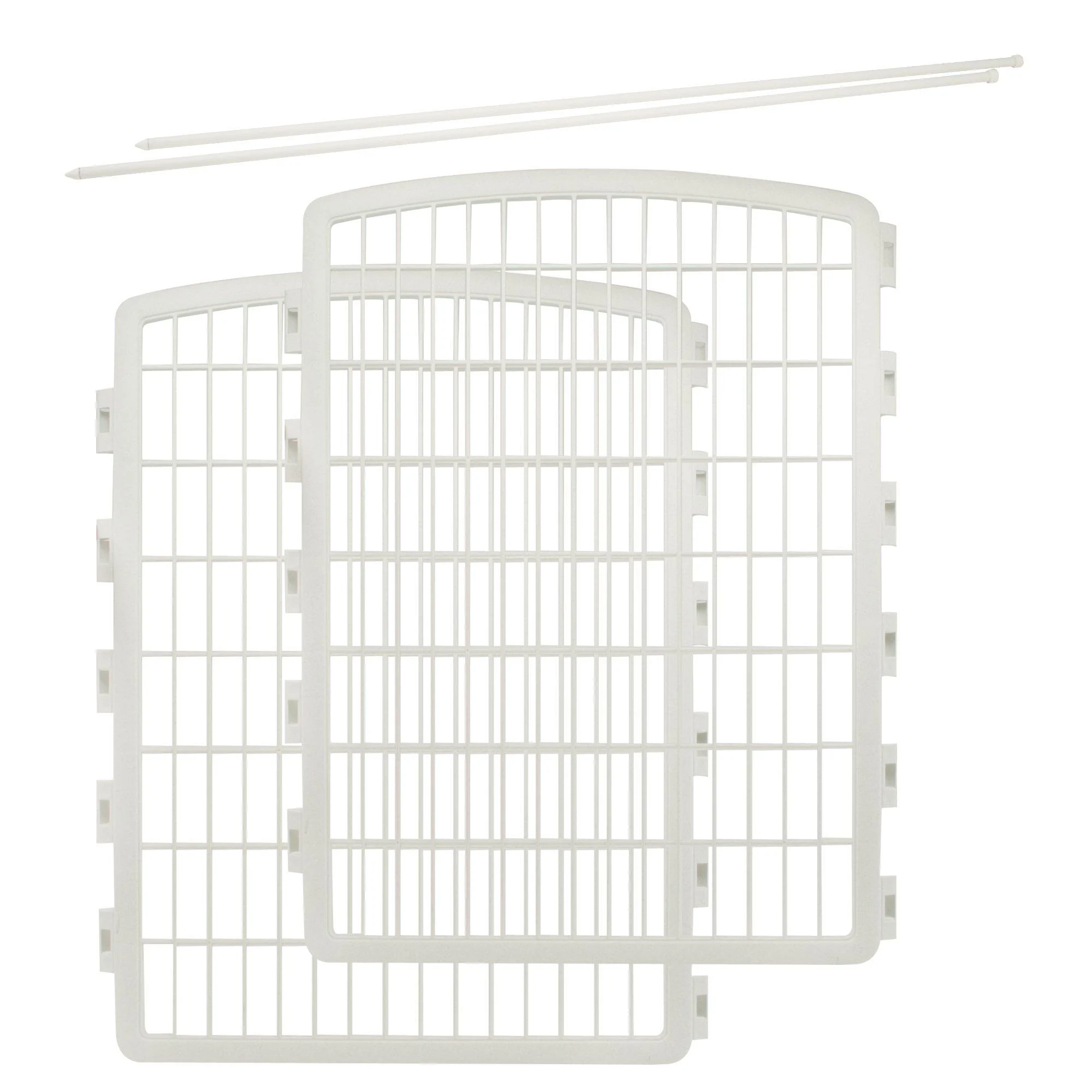 IRIS USA Dog Playpen, Pet Playpen 2 Add-On Panels, 34'' H x 26" W, White