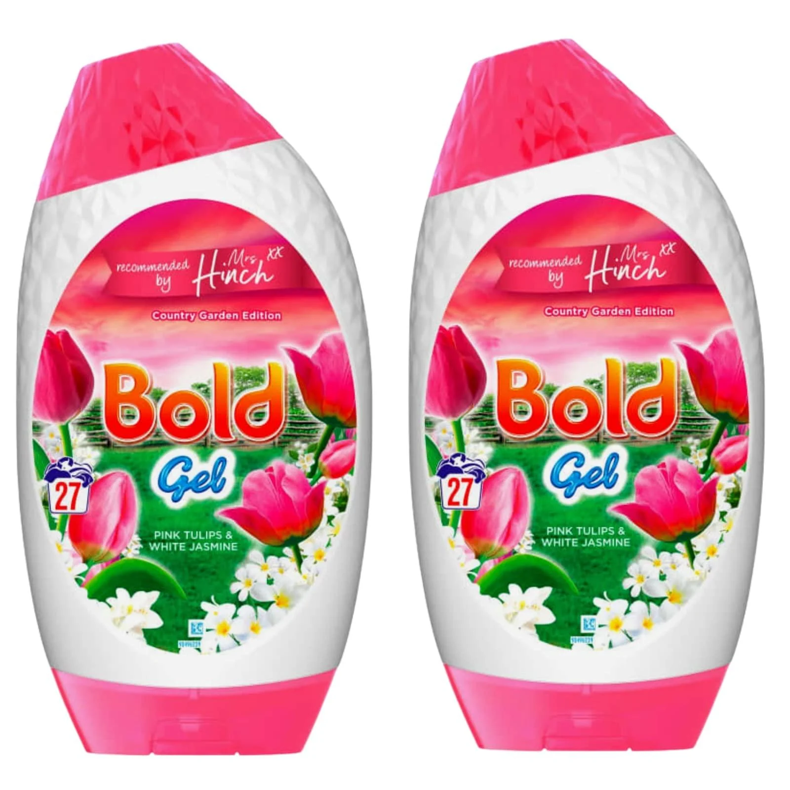 Laundry Bundle With 2x Bold 2 In 1 Gel 27 Washes Mrs Hinch Pink Tulips & White Jasmine Country Garden Edition - Mrs Hinch Country Garden Edition | Washing Gel
