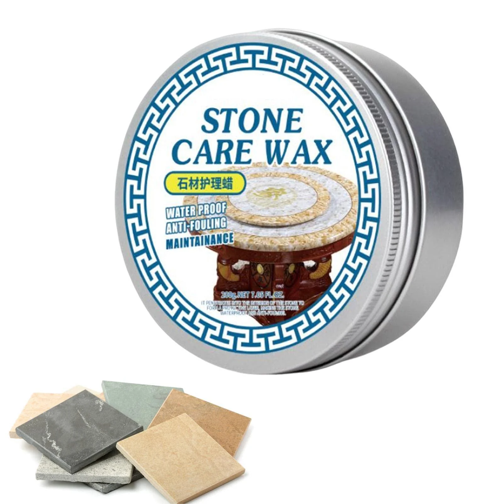 2 Polishing Wax for Stone | 200g Stone Maintenance Wax Stone Stain Remover to Protect Stone Furniture/Floor/Wall from Grease Grimes Scratches Nanyaciv 2 Pcs Single Attribute