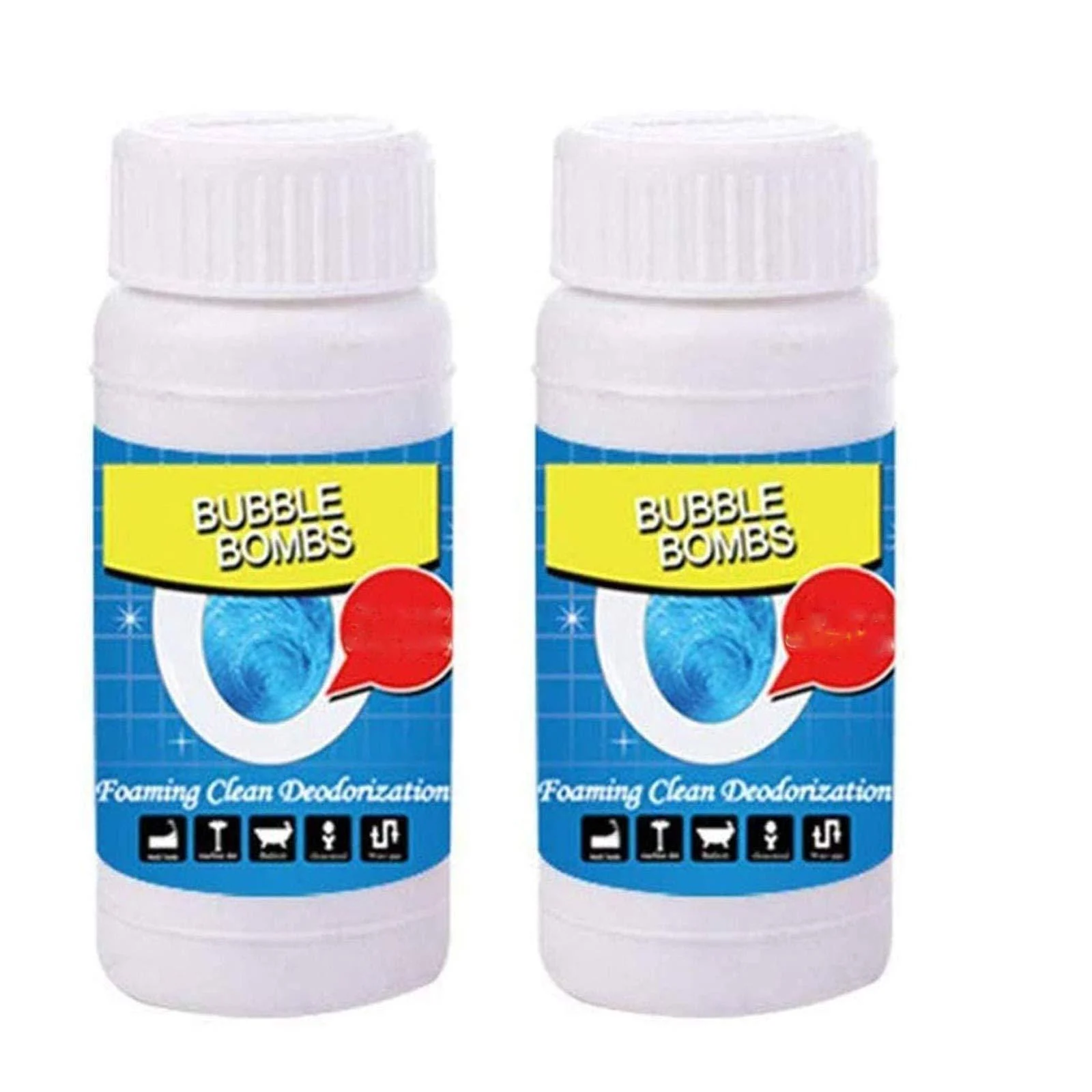 2 pcs Pipe Dredge Deodorant Bubble Bombs Magic Bubble Bombs Drain Cleaner Fast Foaming Pipe Cleaner drain clog remover - ZQSM