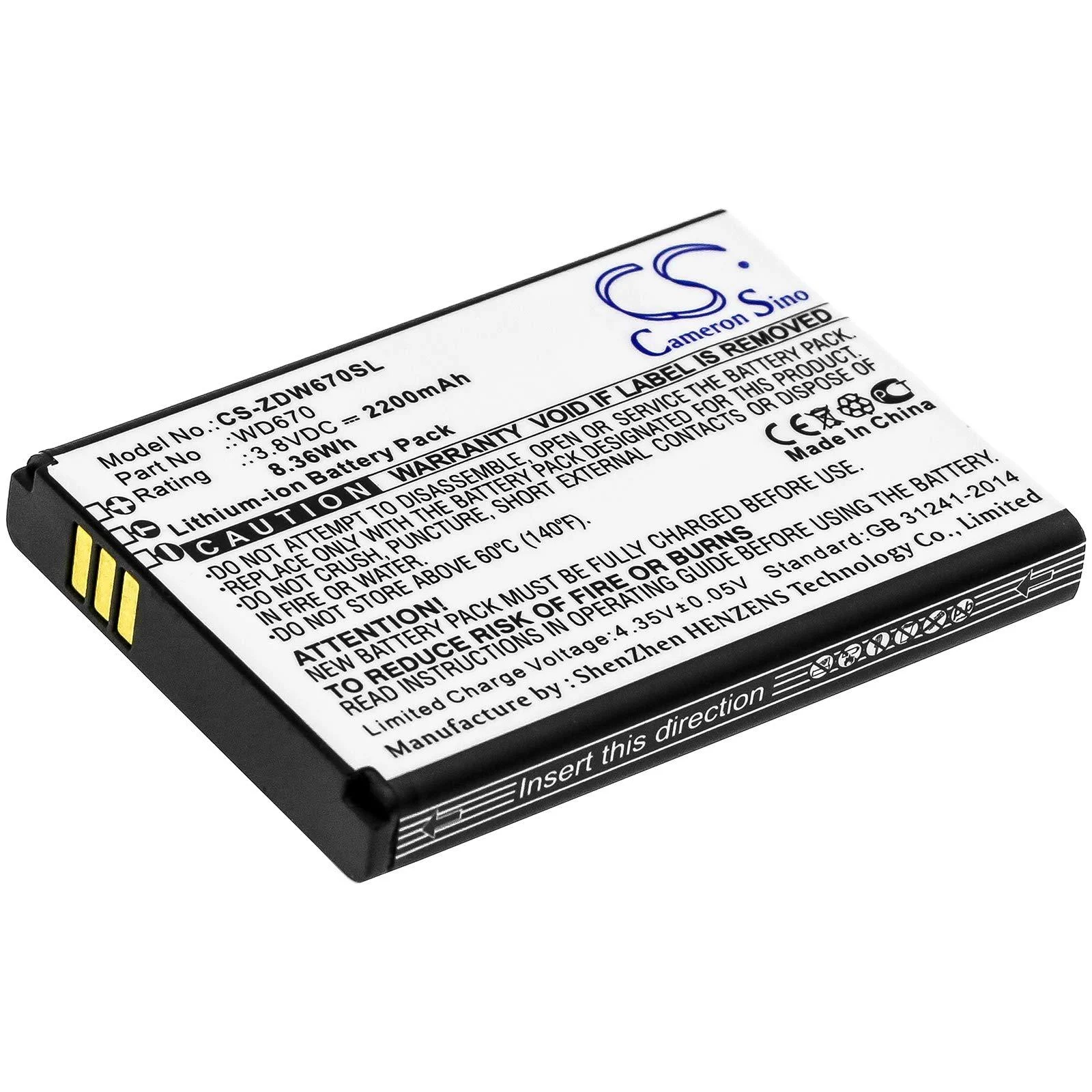 3.8V WD670 Battery Replacement for MF673 WD670 - Zenander