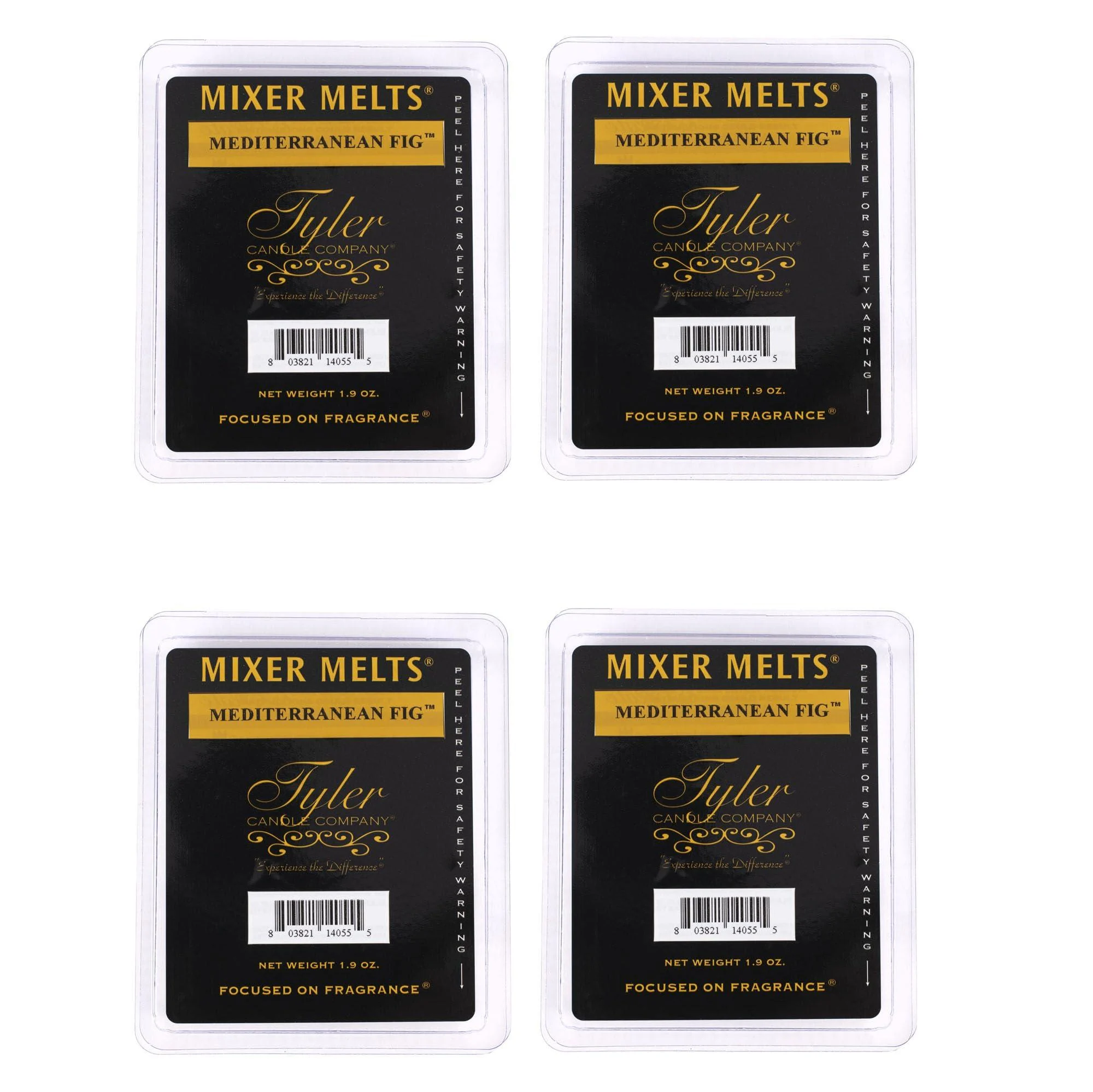 Tyler Candle Company Mediterranean FIG 1.9 Ounce Scented Mixer Wax Melt Cubes for Tart Burner Pack of 4