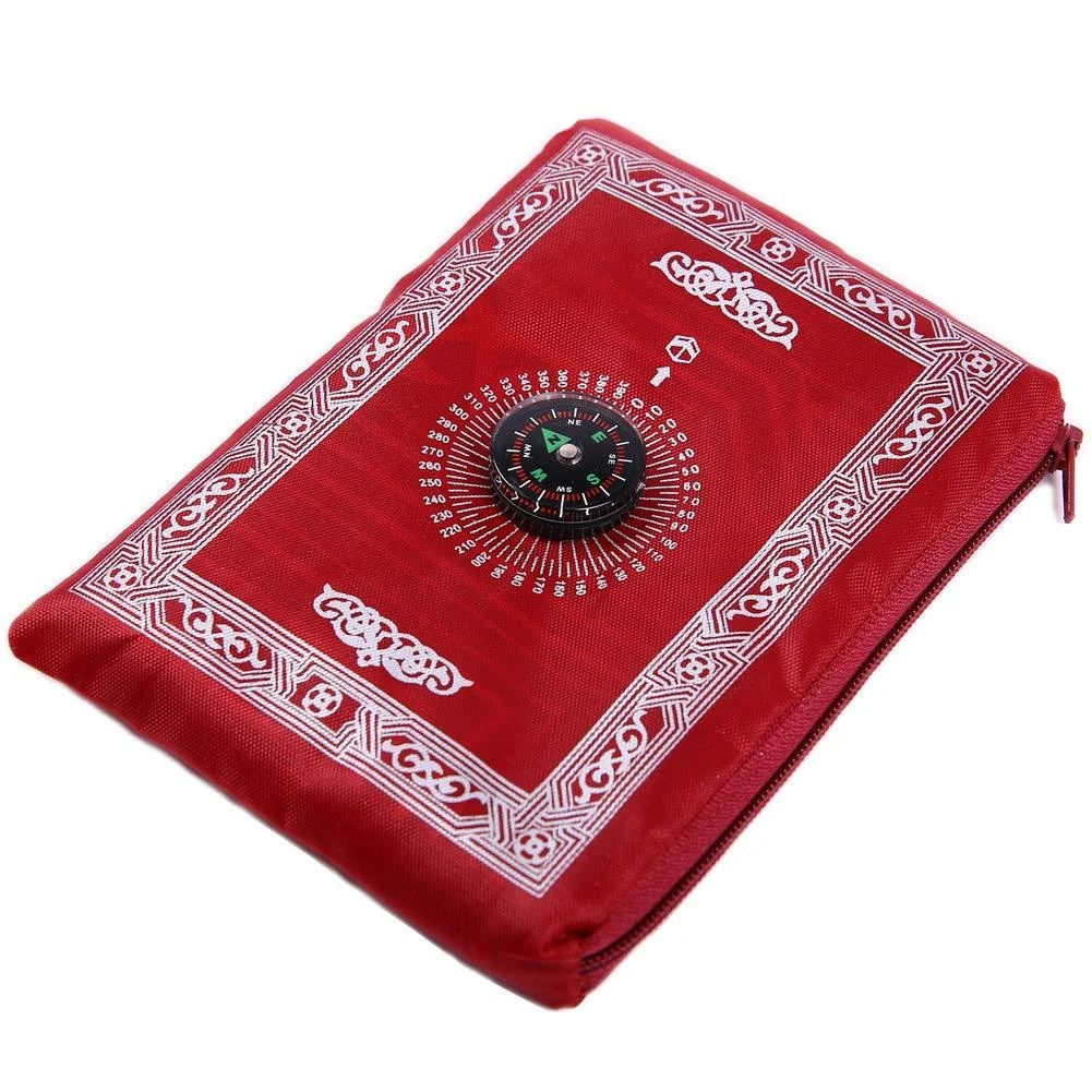 Muslim Prayer Rug with Compass, Muslim Travel Prayer Mat, Compass Islamic Outdoor Prayer Carpet, Islamic Prayer Pad, Portable Muslim Prayer Blanket, Muslim Penguin Bathroom Decor - Ankino