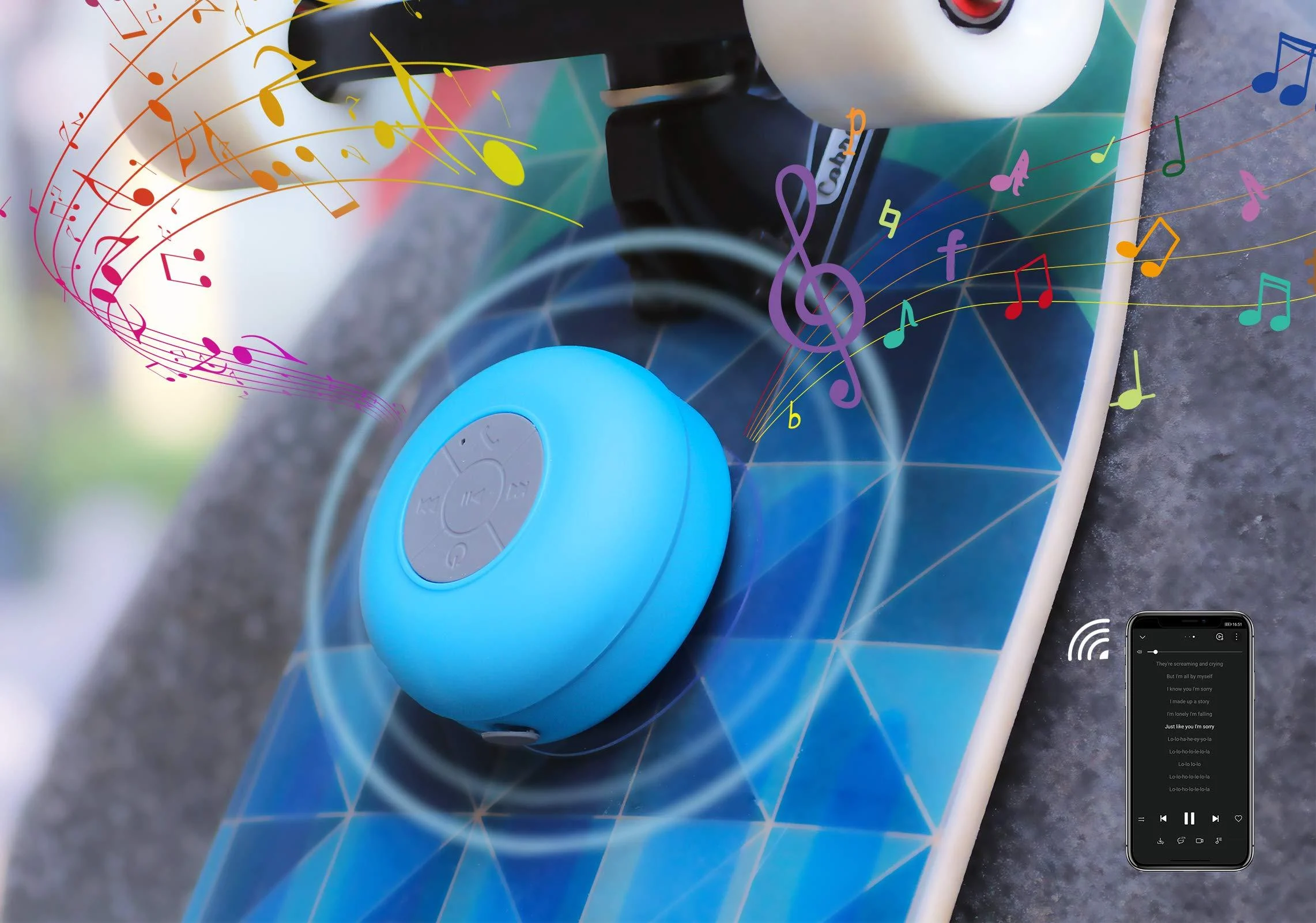 Music Speaker for Skateboard Longboard Accessories,Customize Long Skate Board shortboard,Skateboarding Equipment - SKATEENA