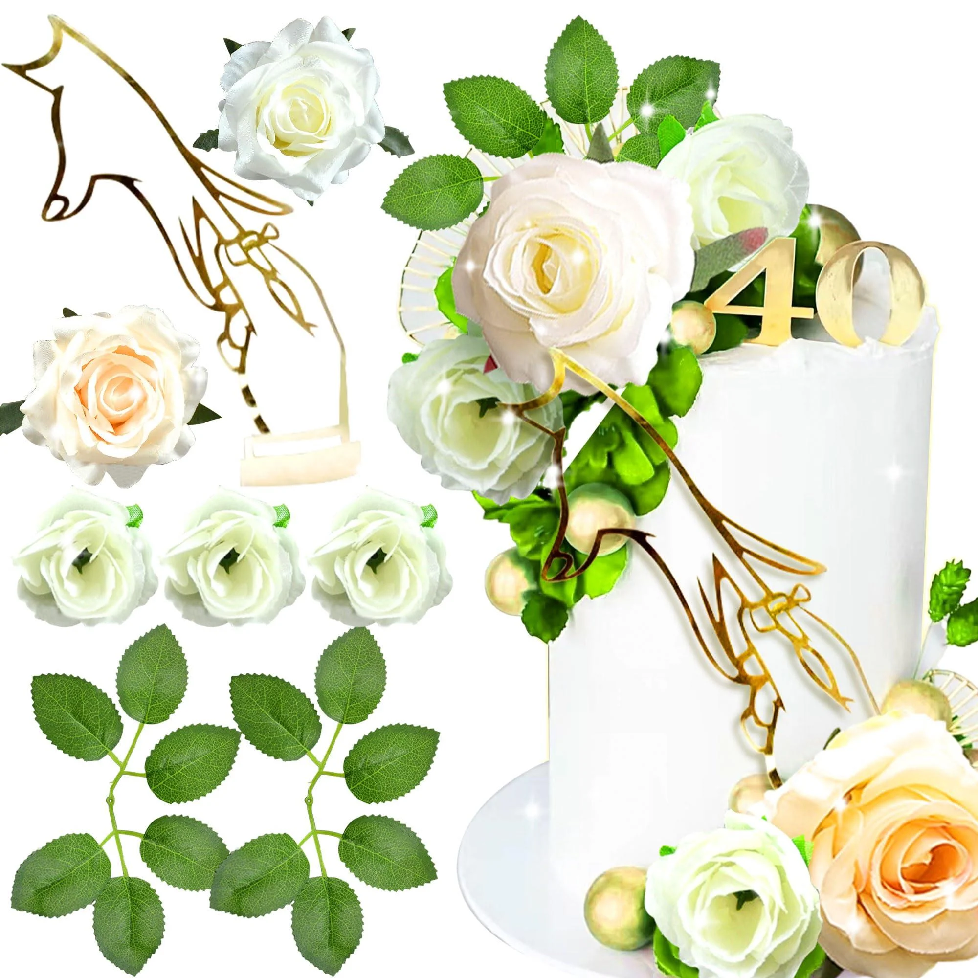 JeVenis Wedding Cake Decoration Mr & Mrs Cake Topper Wedding Engagement Cake Bridal Shower Theme Party Cake Decorations