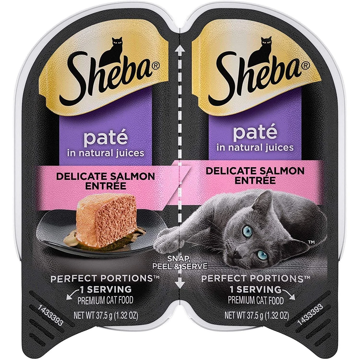 Sheba 6 Patein Natural Juices Delicate Salmon Entree Perfect Portions / 6-Twin Packs12 Individual Servings