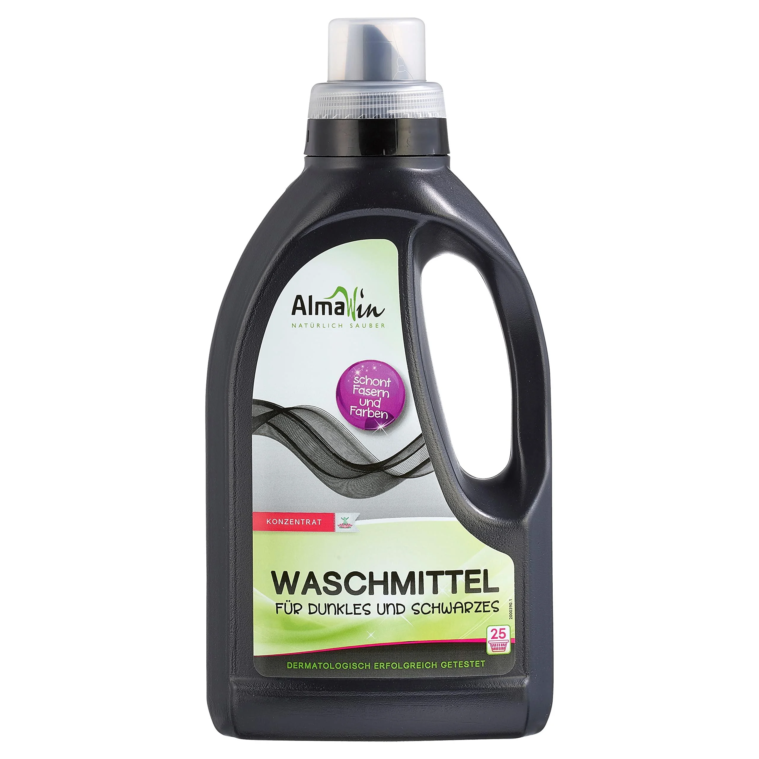Almawin Liquid detergent for dark 750 ml I Environmentally friendly detergent with laundry extract I Sufficient for approx. 30 washes I free from synthetic fragrance & dye I vegan lemon 750 ml (1 Pack)