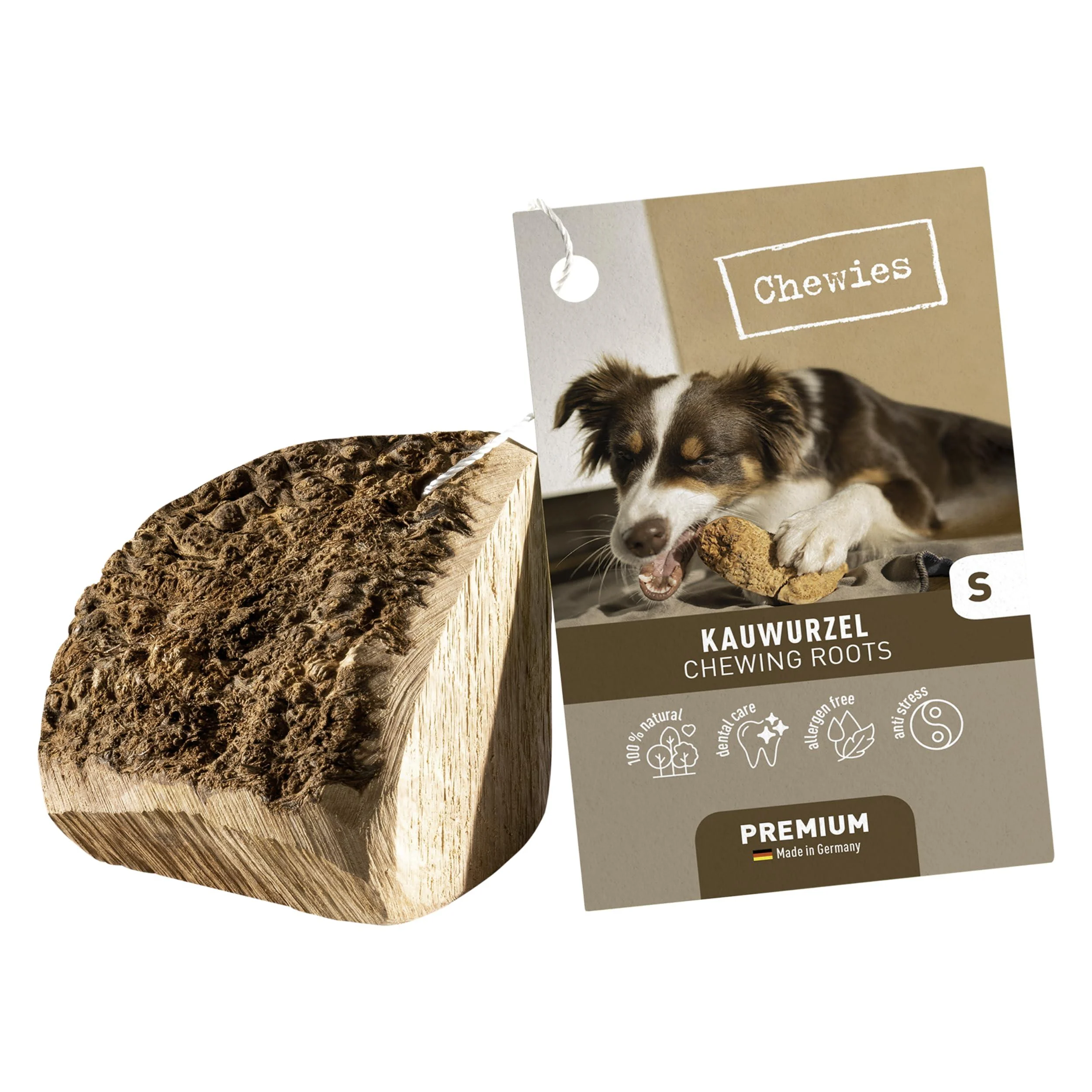 Chewies chewing root for dogs from Baumheide Wurzel - 100 % natural dog toys risk low and durable: for dogs up to 10 kg body weight S (1 Pack)