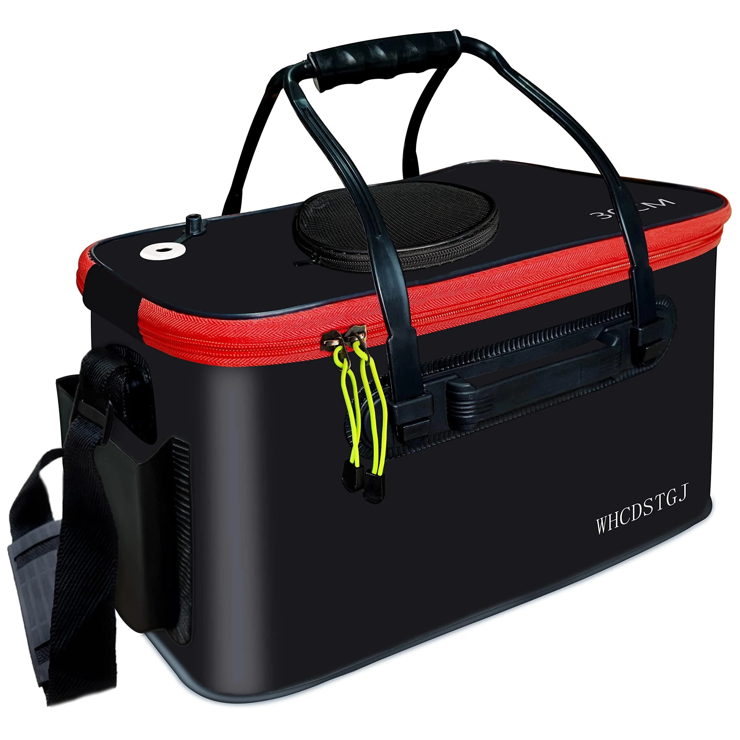 WHCDSTGJ Fishing Bucket, Multifunctional Foldable Portable Fishing Bucket, and 8 Gallon EVA Fish Bucket are Suitable for Storing Live Fish and Fresh Fish Bait. (size3gallon) Black size3gallon