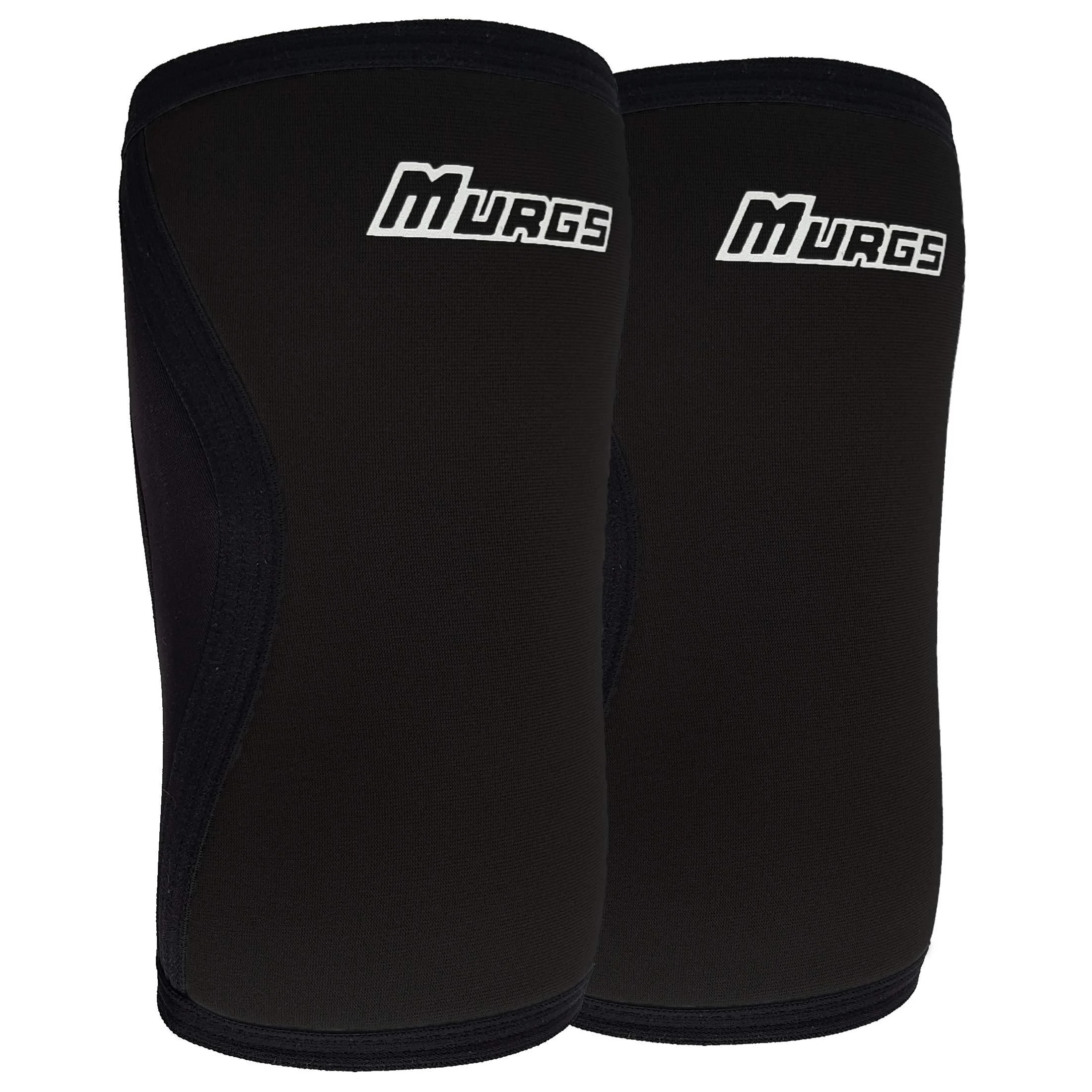 Murgs V2 7mm Weightlifting Knee Sleeves Pair for Functional Fitness Cross Training Olympic Lifting Weight Lifting and Powerlifting - Heavy Duty Neoprene Design for Men & Women - Unisex (XXL) 2X-Large Black