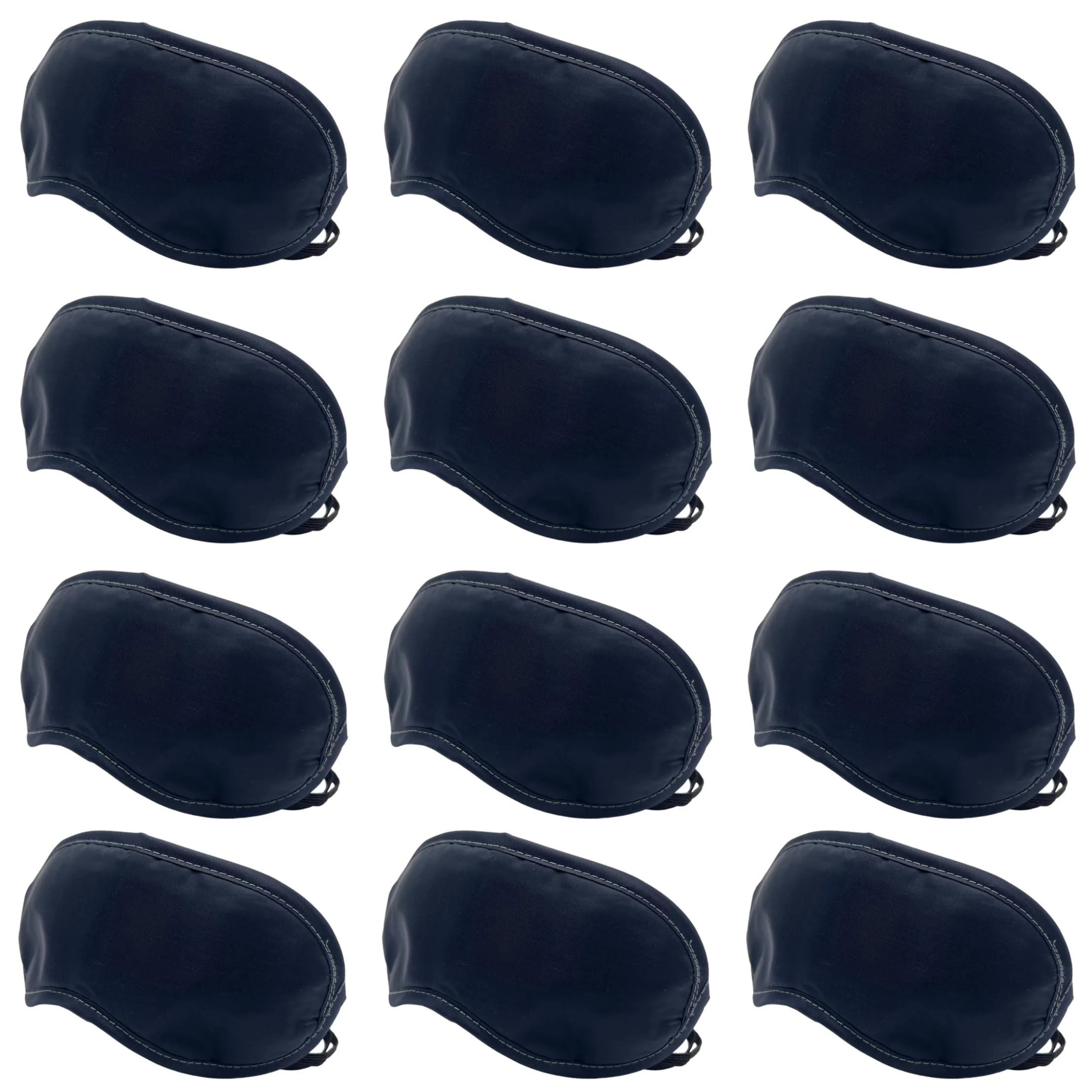 Sleep Mask Pack of 12 - Eye Shade Blindfold for Men Women and Children Adjustable Expandable Dual Straps for a Perfect Fit Cover Party Games Travel Hotel Yoga Camp Nightshift Lightweight 1 Count (Pack of 12)