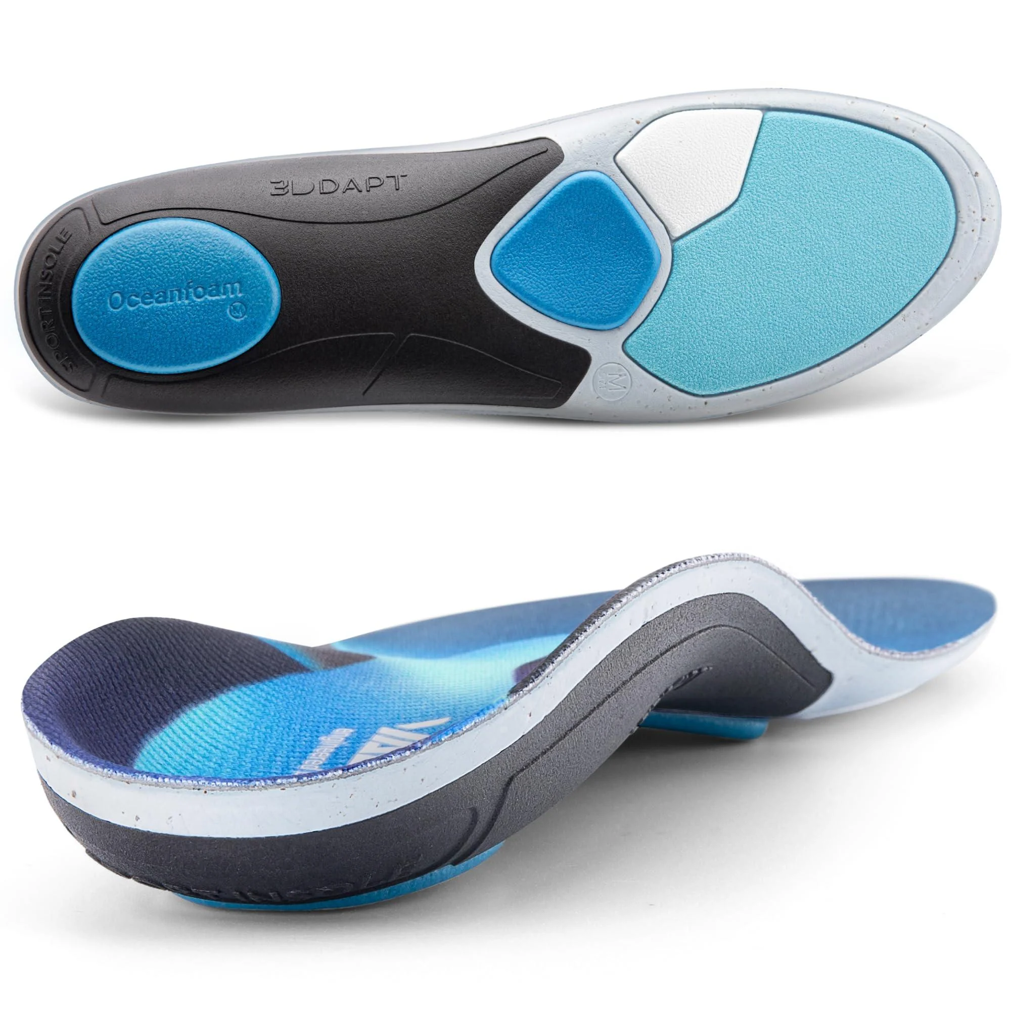 VALSOLE Sports Insoles for Running Shoes Arch Support Inserts to Help Reduce Fatigue Prevent Injuries & Boost Performance for Men & Women All Day Comfort Insole 3D Printed Insoles XS:9.6"/244MM(Men 4-5.5/Women 6-7.5) Blue