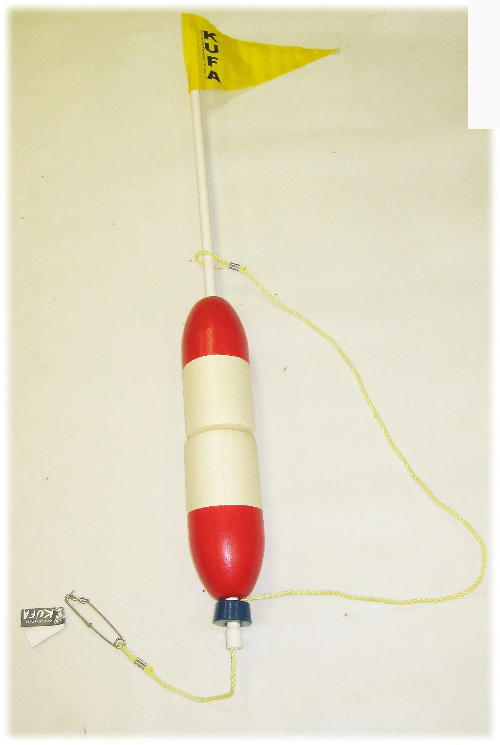 KUFA SPORTS 48" Flag Pole & 2 Piece 11" Red/White Float Combo