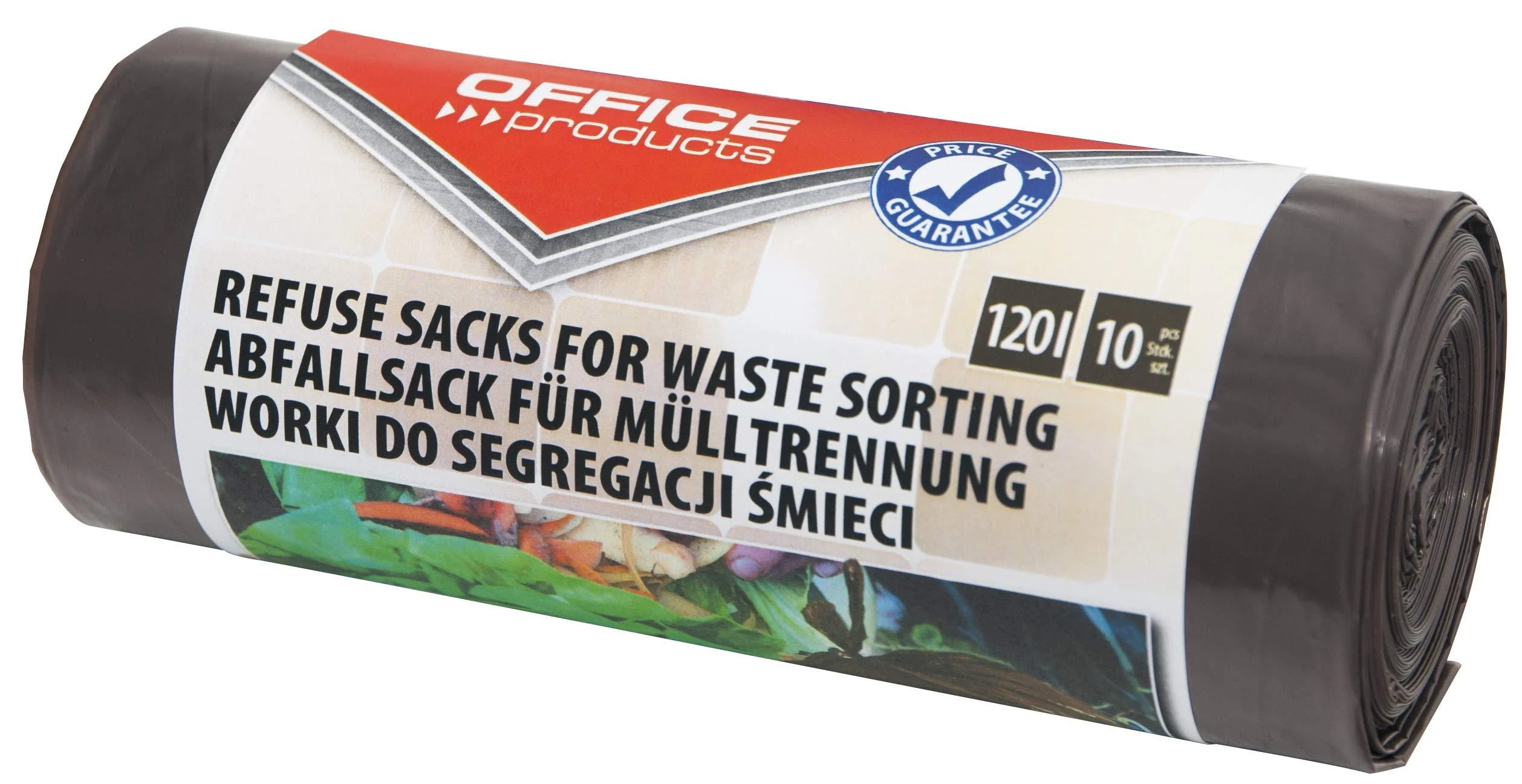 Officer Products Products 22025232-18 garbage bag 120 l strong 10 pieces/1 roller garbage bag garbage bag waste bags for household waste for the separation of bio-waste Reissfest (LDPE) Color: brown 10 pieces (1 Pack) for organic waste