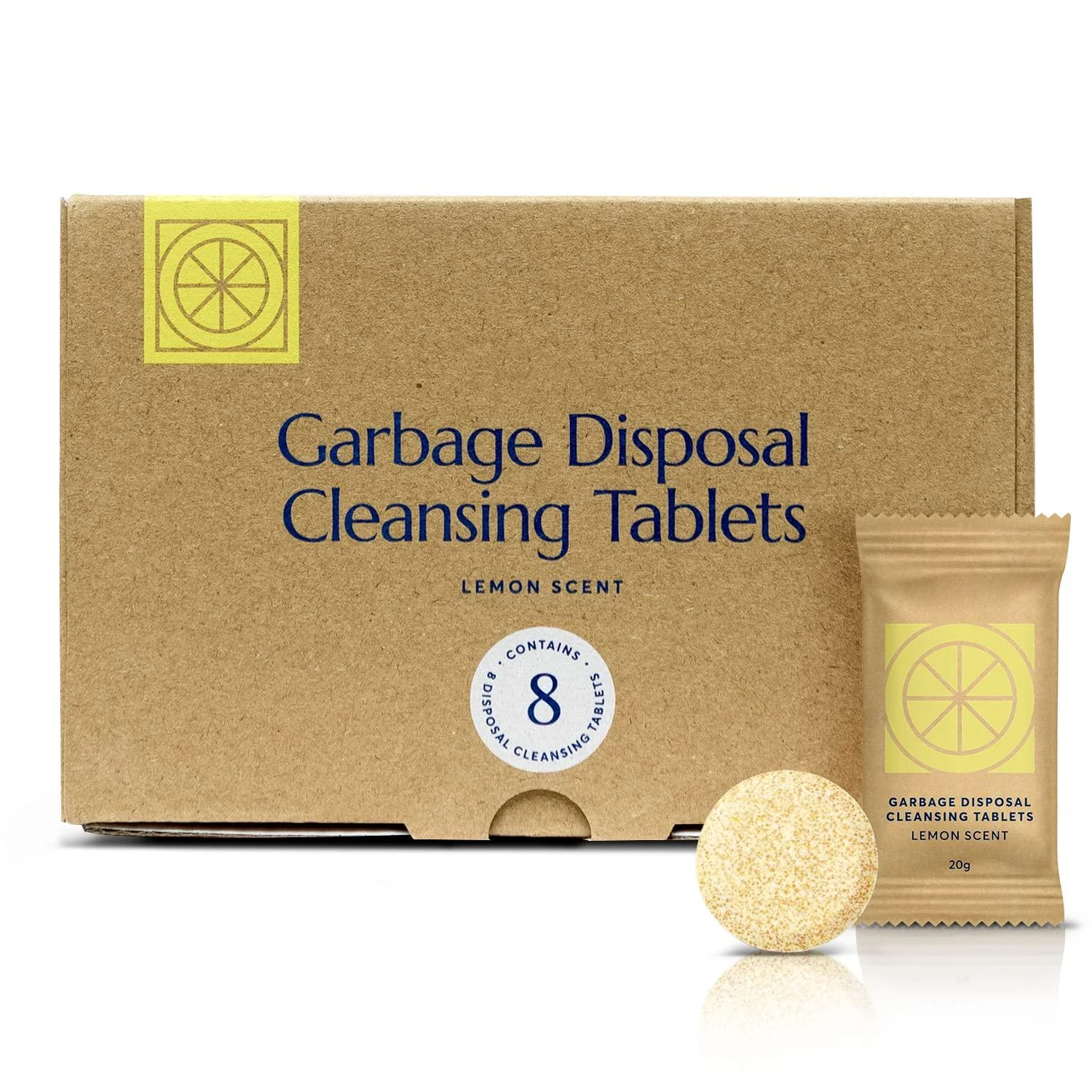 CLEANOMIC - Garbage Disposal Cleansing Tablets (8 Pack) - Foaming Garbage Disposal Cleaner and Deodorizer Household Garbage Disposal Cleaners Sink Cleaner and Deodorizer Kitchen Drain Cleaner 8 Count (Pack of 1)