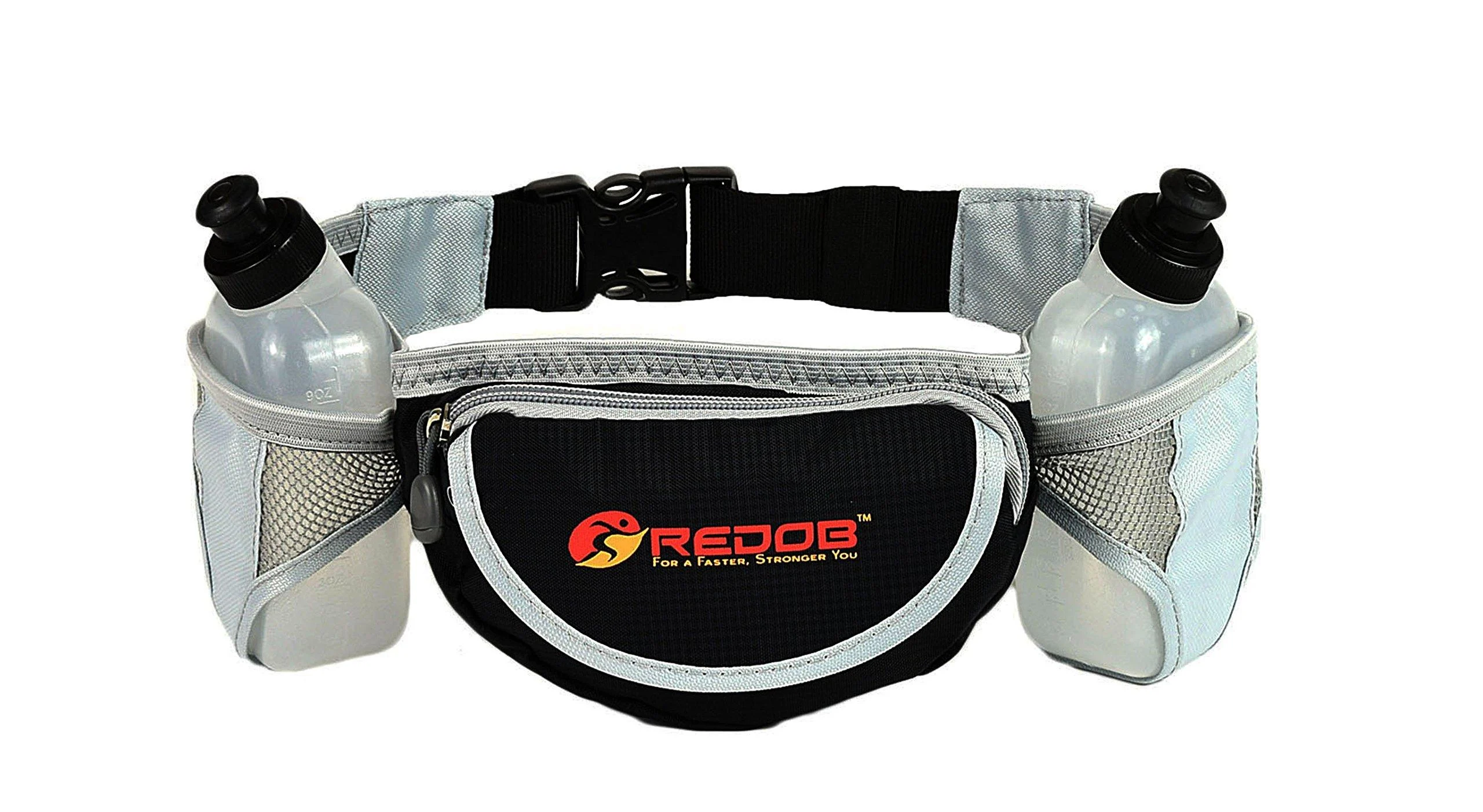 Durable Handy Running Hydration Belt With 2 bottels included 10 Oz Each Perfect Fuel Belt Runners Waist Pack by Redob