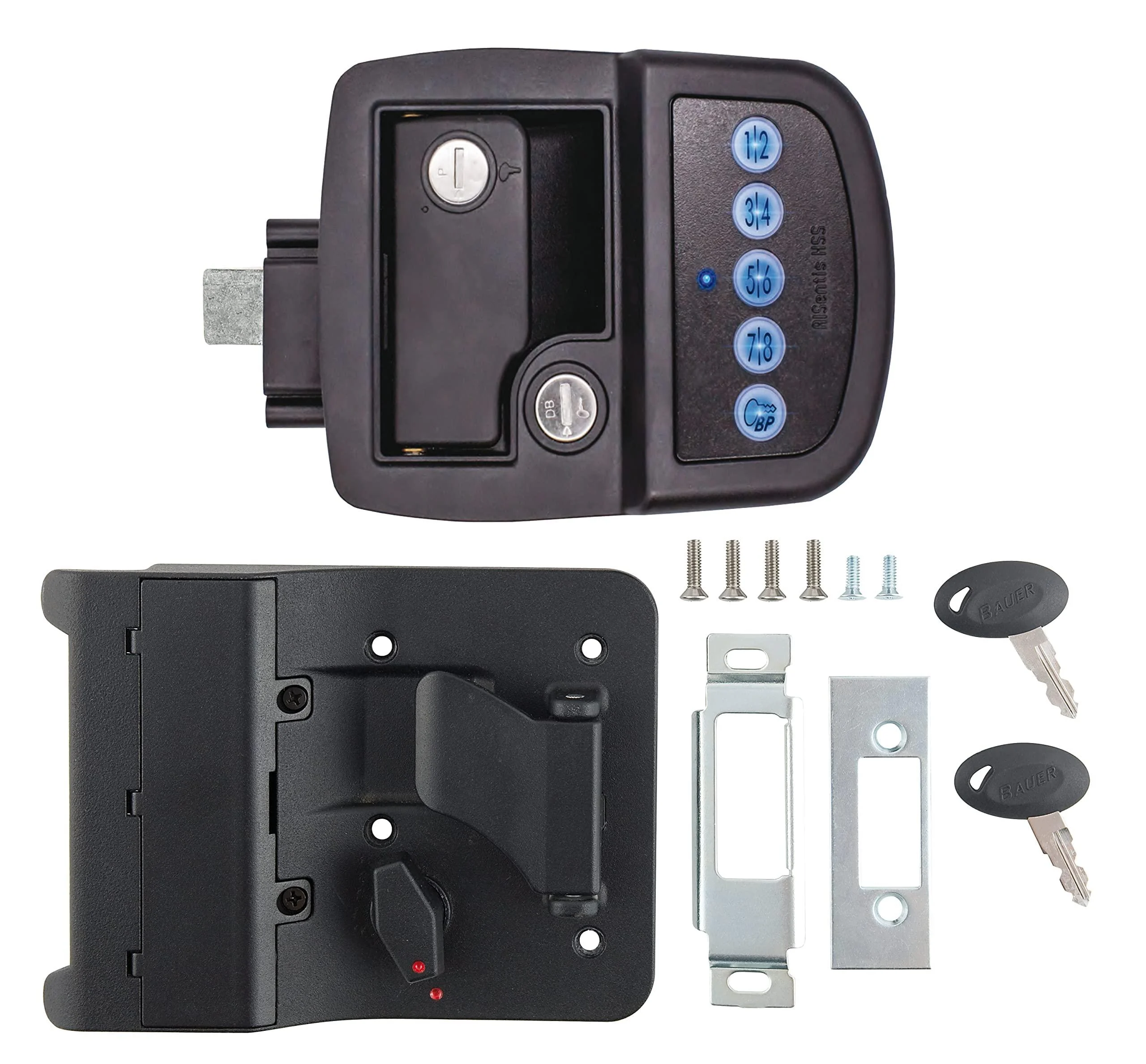 Bauer AP Products 013-5091 Keyed-A-Like Bluetooth Electric Towable Lock - RH,Black