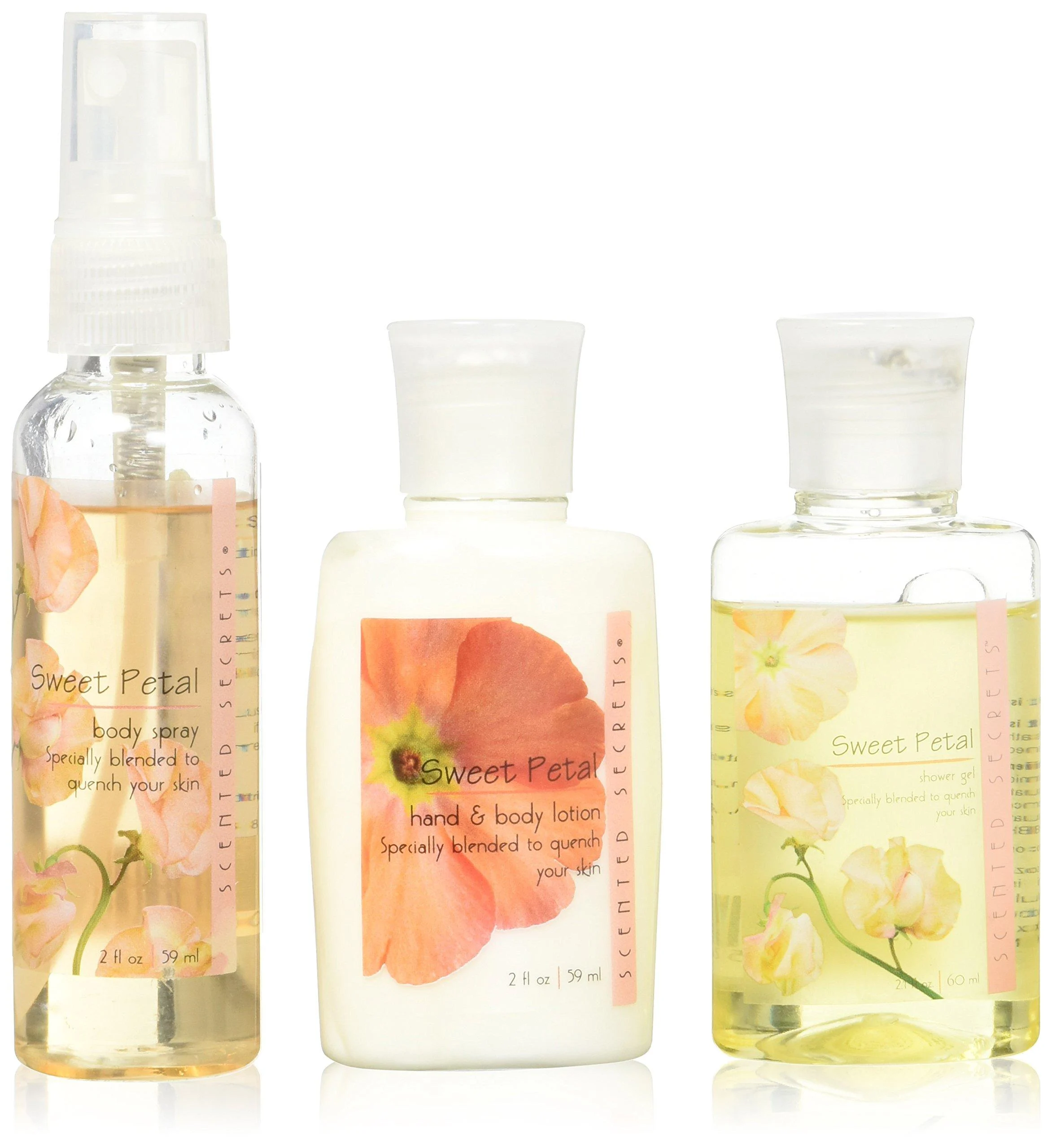 Travel Fancy Tote Bath 3-Piece Set Sweet Petal