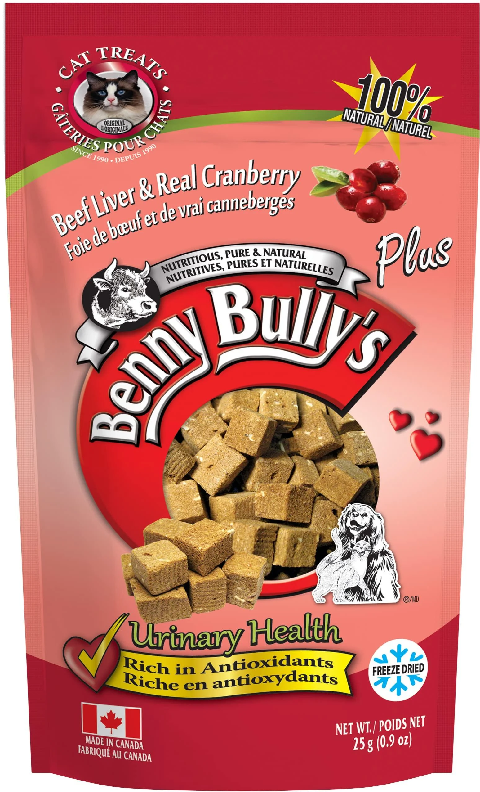 Benny Bullys 776310549156 Plus Cranberry Beef Liver Cat Treats 25g Entry