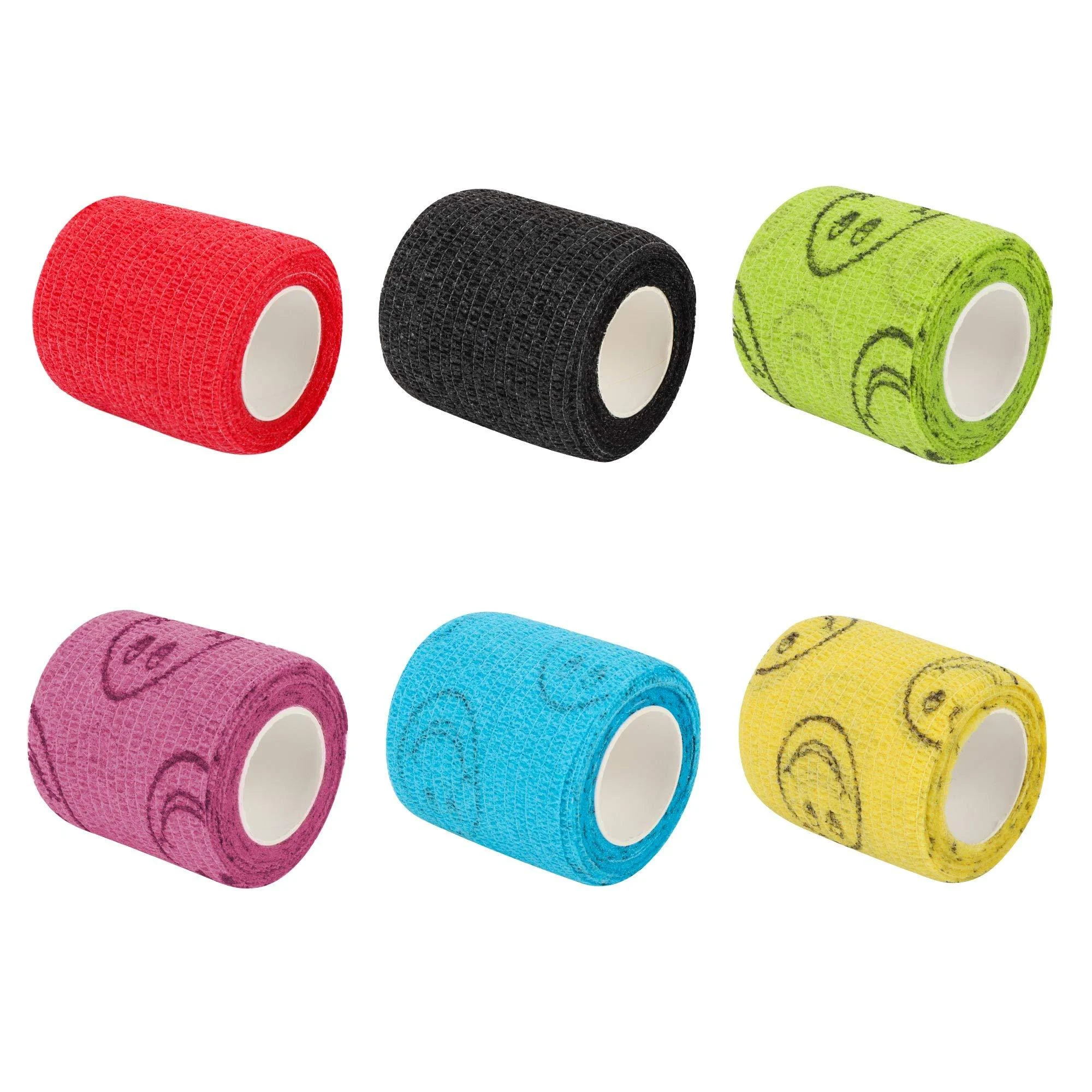 Adhesive Stretch Athletic Tape Sticky Bandage Lifting Thumb Tape for Weightlifting Powerlifting & Strength Deadlift Training 5cm 6 Rolls 6 Colors - Actume