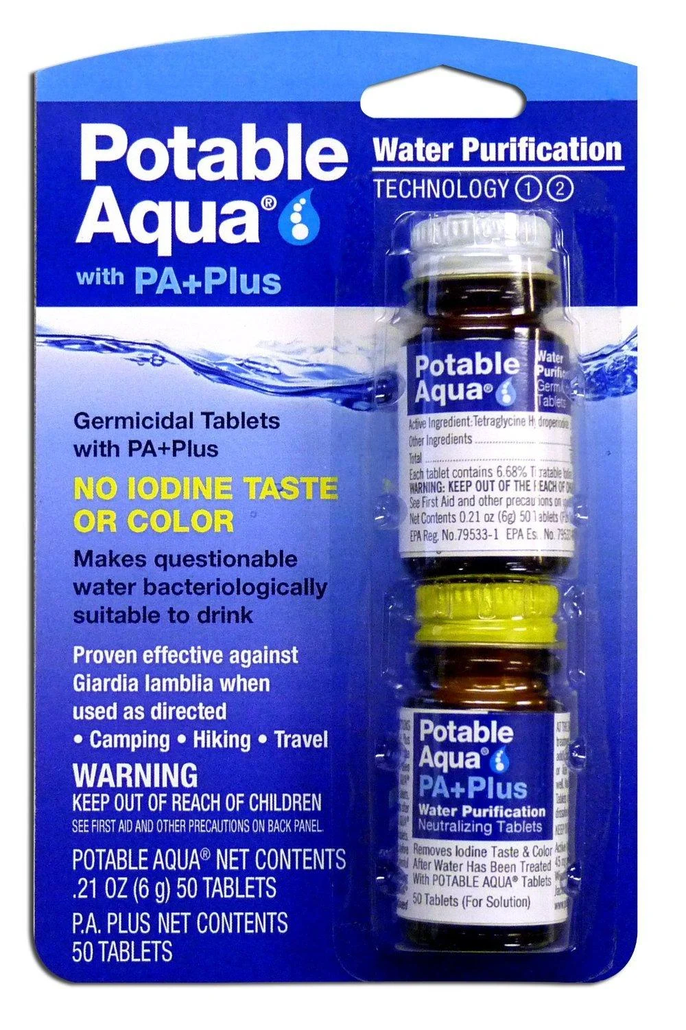 Potable Aqua Water Purification Value Pack 150 Tablets + PA Plus 150 Tablets Super Saver Size Package - 300 Tablets Total