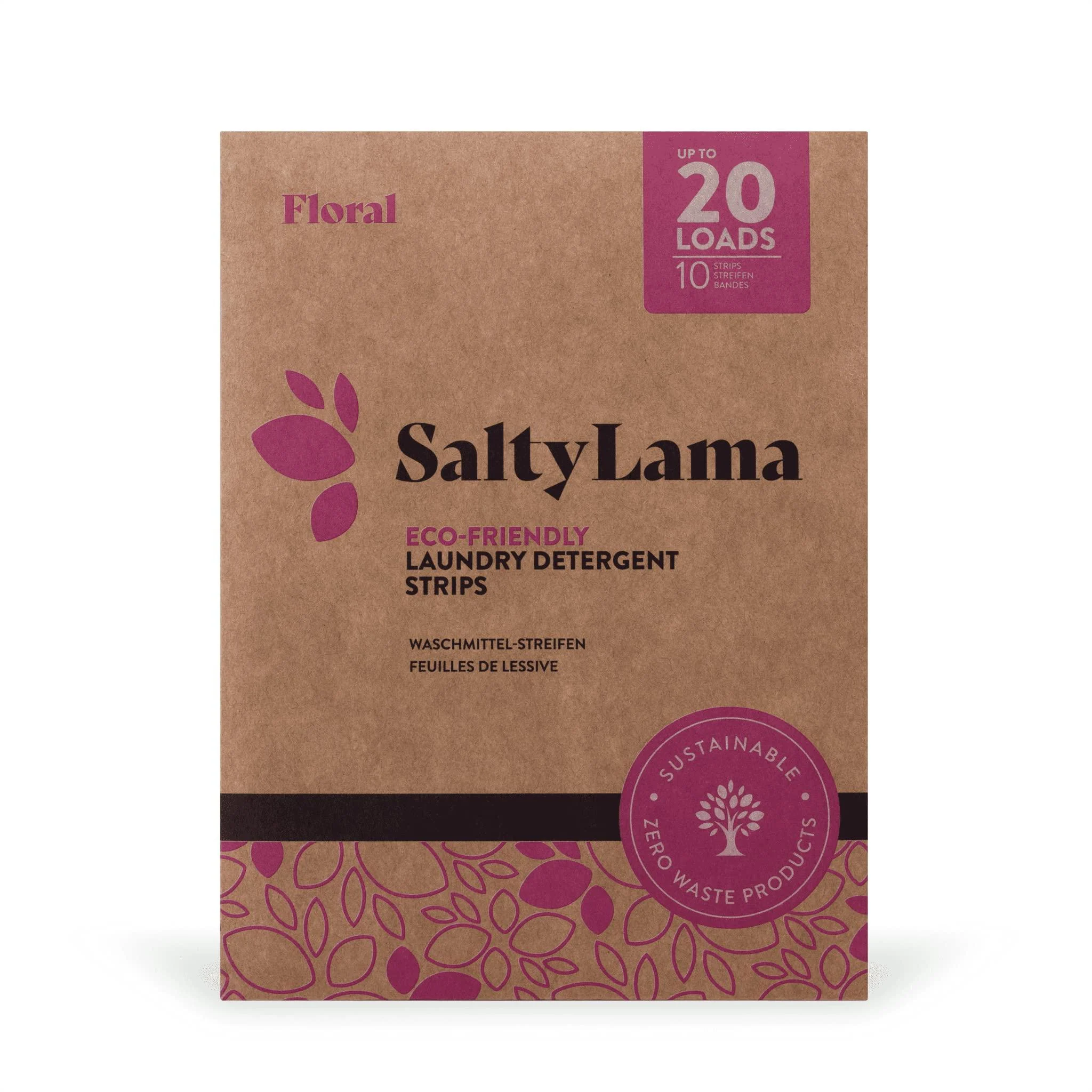 Laundry Detergent Sheets - 10 Sheets (Up to 20 Loads) - Floral Scent