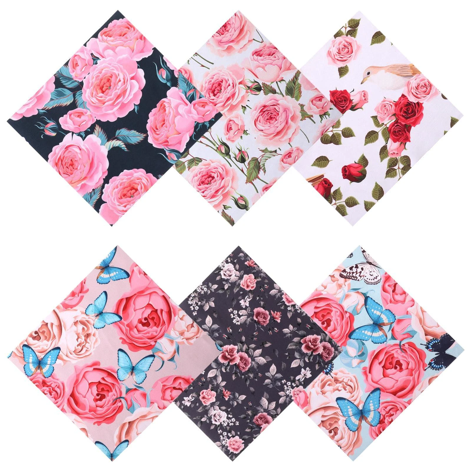 6Pcs Microfiber Cleaning Cloths Elegant Flower Design Glasses Cleaning Cloths 6.3 x 6.3 Inches Soft Eye Glasses Cleaner Wipes Thickened Clean Cloths for Eyeglasses Camera Lens Phone Screens - Gjinxi