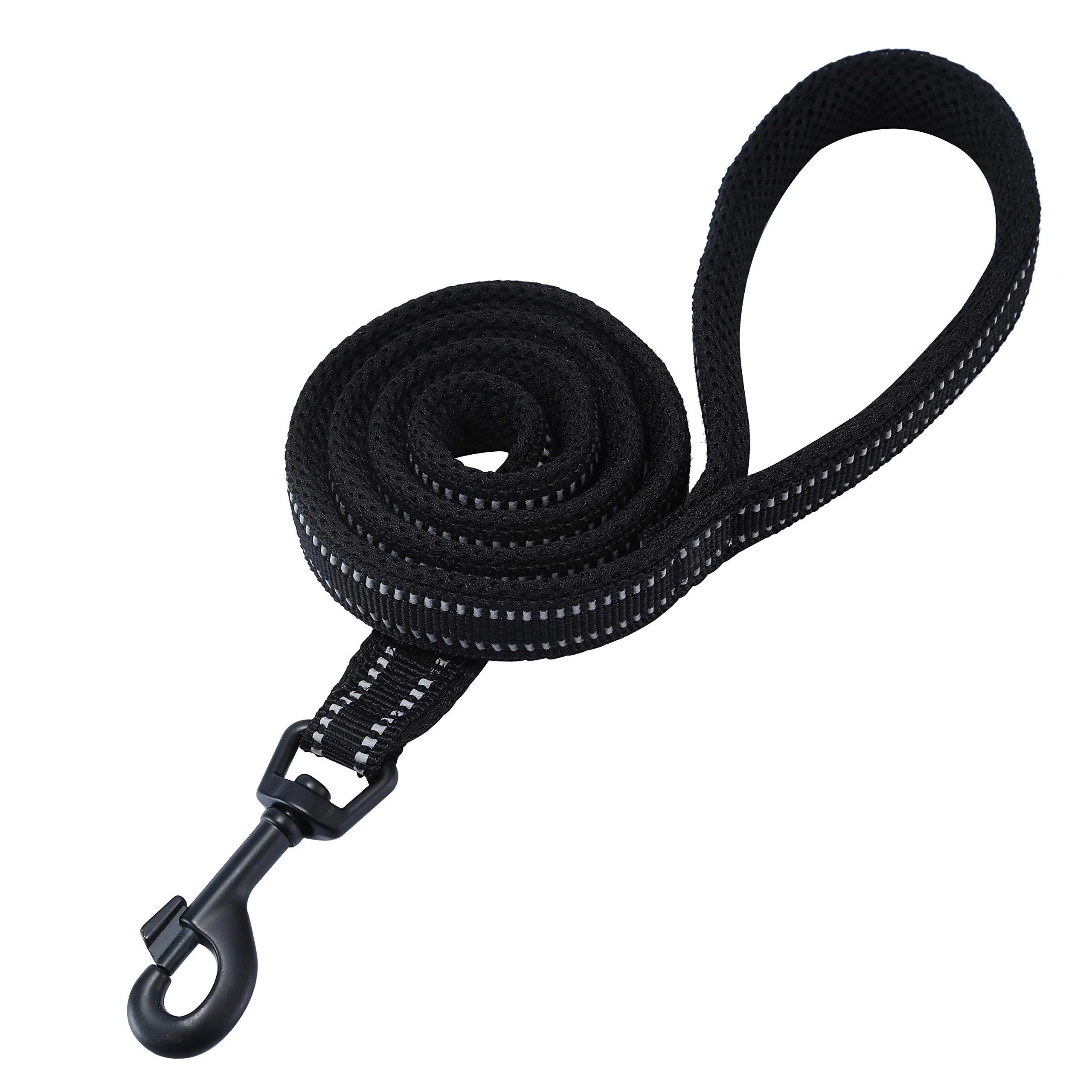 Dog Leash Pet Durable Leash Strap Padded for Puppy Pet Leash Rope 1.1 m (1 Pack) Black - PETTOM