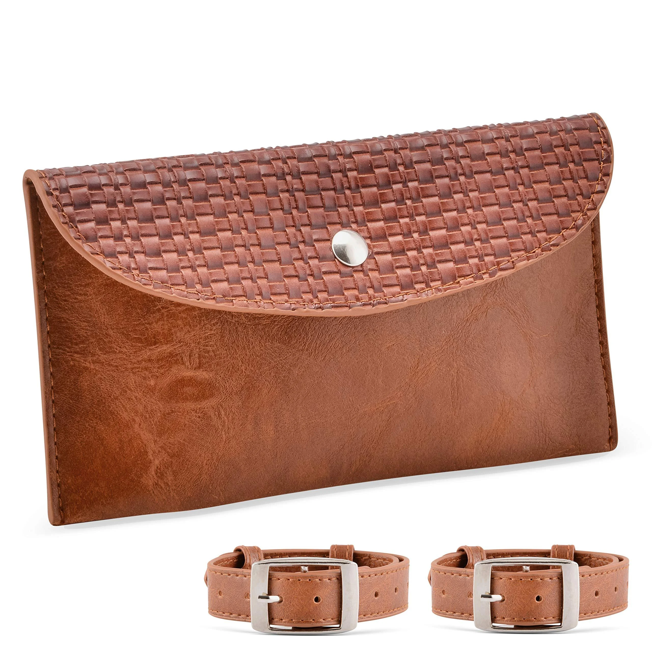 Starkenburg Company Horse Saddle Bag Saddle Cell Phone Holder Easy-Access Pommel Bag Securely Pack Small Items Multiple Colors Light Brown
