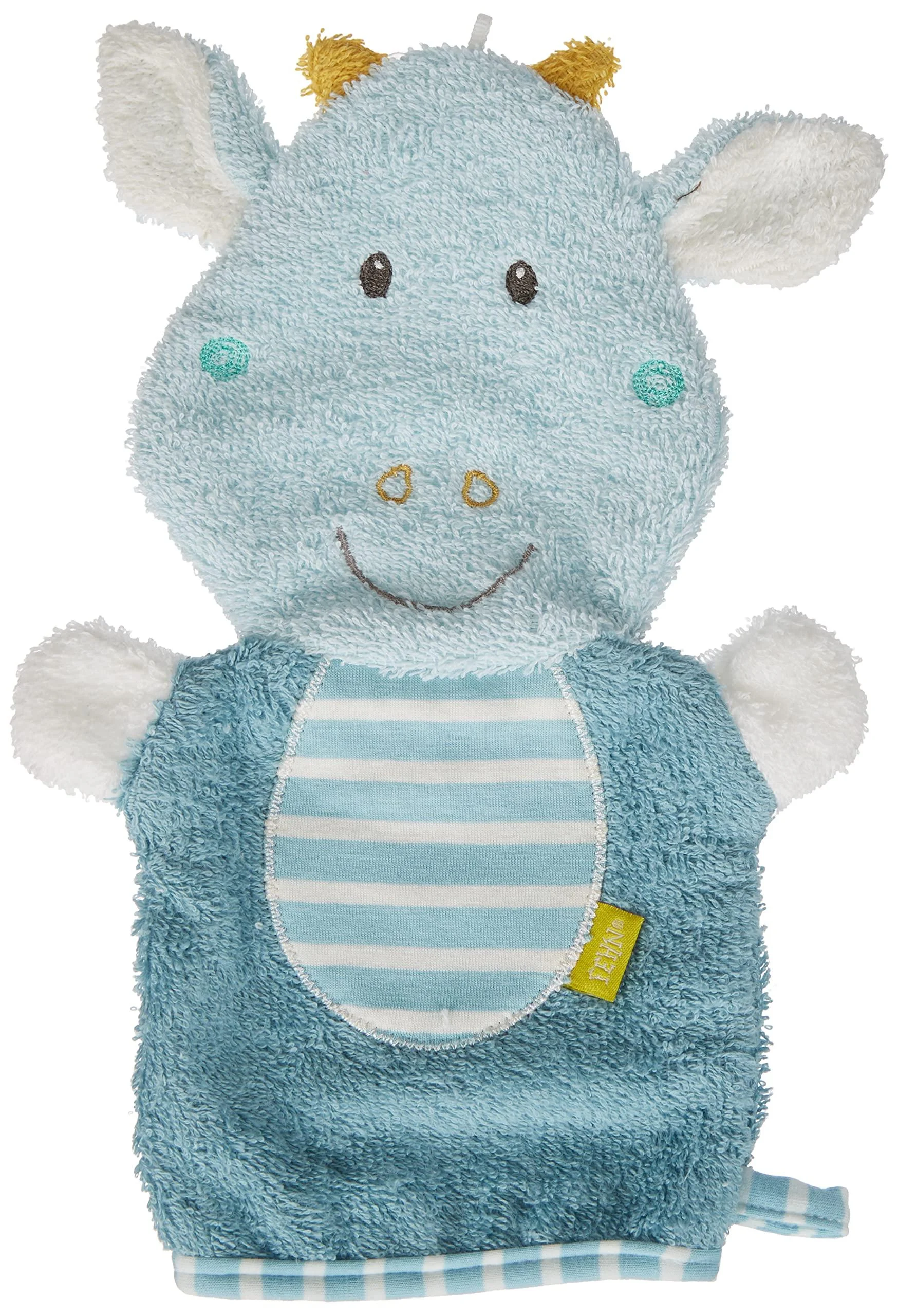 Fehn 065206 Dragon Wash Glove Facecloth with Animal Motif for Happy Bathing Fun for Babies and Children from Newborns Upwards