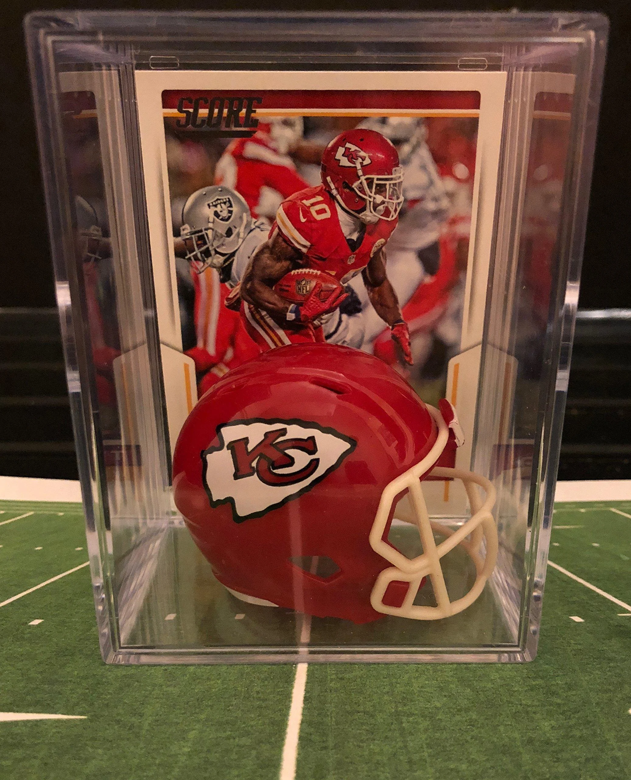 Kansas City Chiefs NFL Helmet Shadowbox w/Tyreek Hill card - Riddell