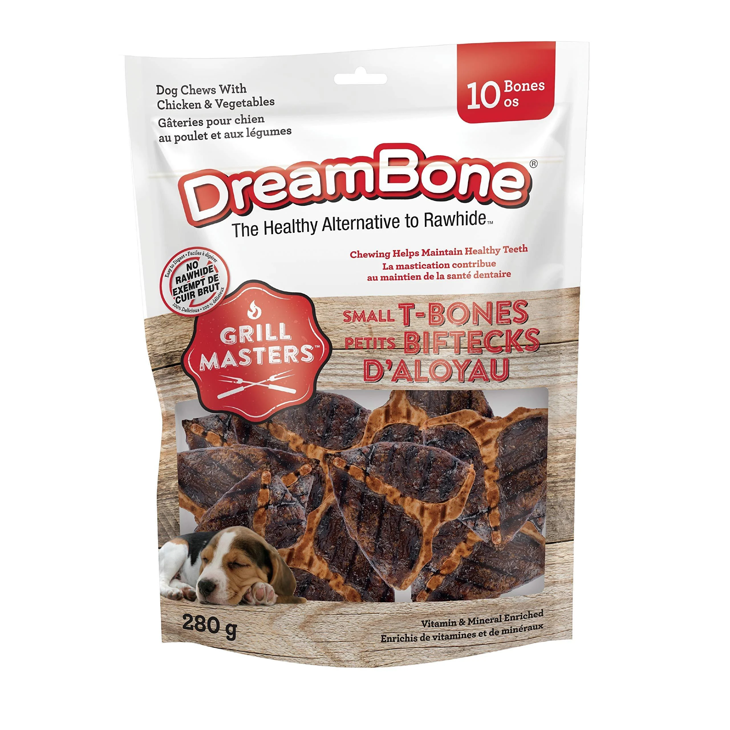 DreamBone Grill Master Small T-Bone 10ct 280g 280 g (Pack of 1) DreamBone Grill Master Small T-Bone 10ct 280g