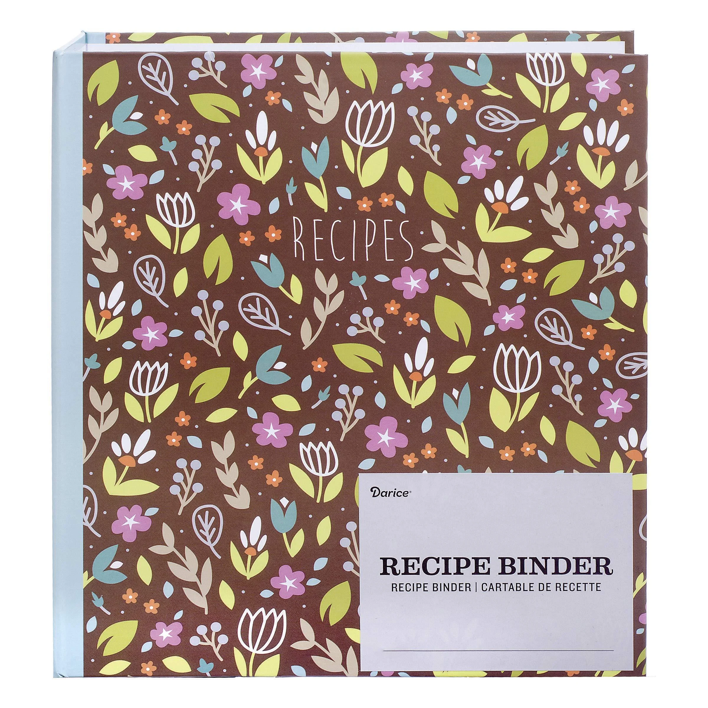 Darice Set: Floral Theme, 46 Pieces Recipe Binder