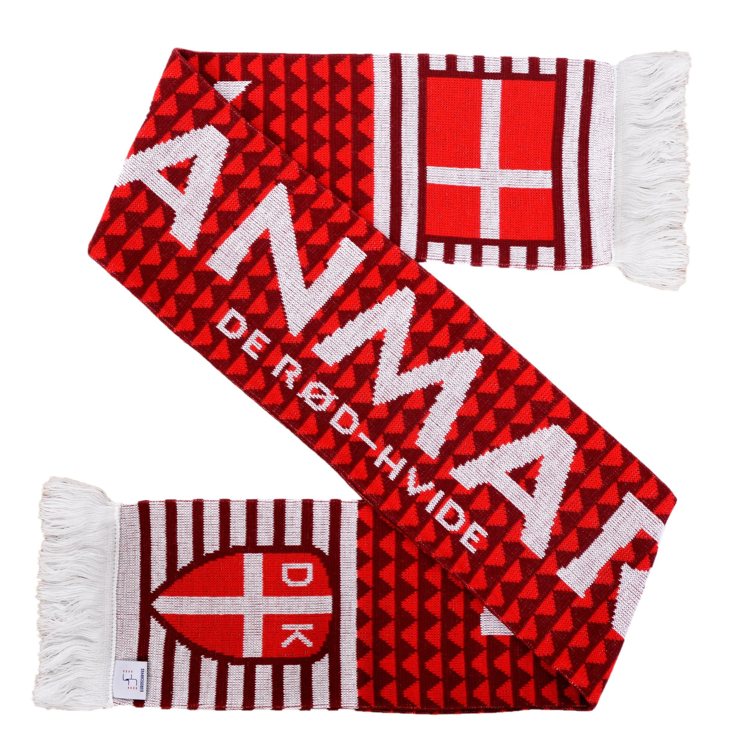 Denmark Danmark Soccer Knit Scarf