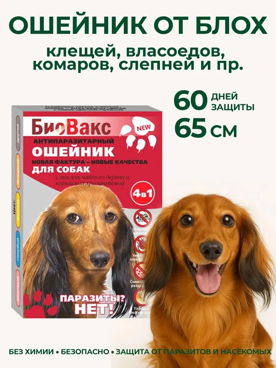 BioVax Bio-sewage from fleas for dogs of adults 65 cm beige