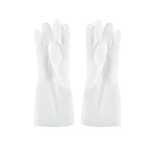 ESASAM Cleaning Gloves Cleaning Gloves Household Kitchen White Silicone Dishwashing Gloves Female Kitchen Washing Clothes Durable Dishwashing Gloves