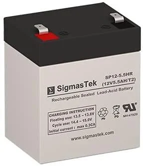 UPG UB1250 Replacement Battery - 12V 5 AH by SigmasTek