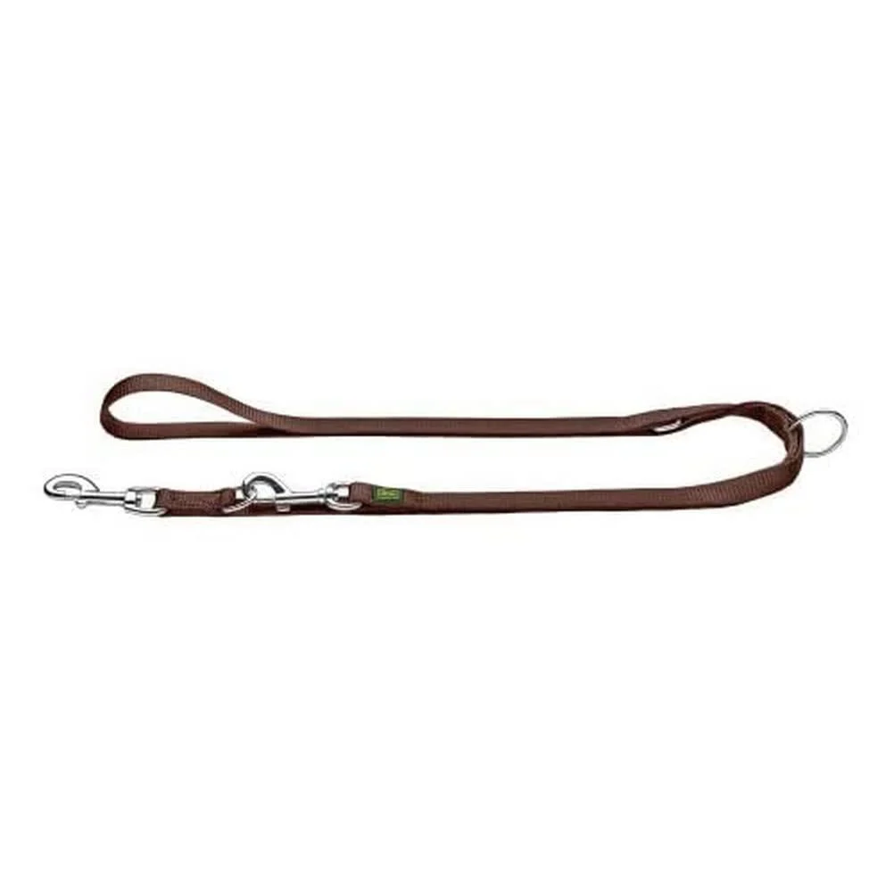 Hunter 64959 Extra Long adjustable guide leash for dogs nylon extra long hard -wearing easy to care for 2.5 x 300 cm brown brown 25/300 cm