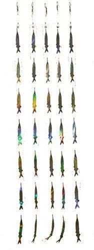 EAT MY TACKLE 5 Ballyhoo Teaser Strips with 35 Ballyhoo