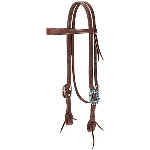 Weaver Leather Protack Turquoise Stones Slim Browband Headstall N/A N/A