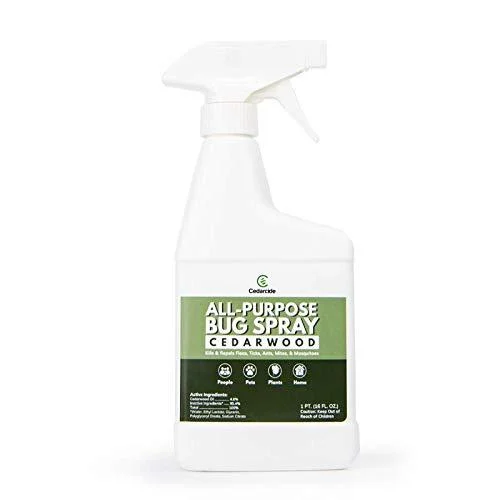 Cedarcide All-Purpose Bug Spray (Cedarwood, Pint) Kill, Repel and Control Mosquitos, Fleas, Ticks, Ants and Insects. Safe for People, Pets, Kids. Cedarwood 16 Fl Oz (Pack of 1)