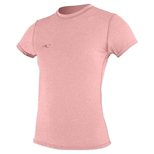 O'Neill Wetsuits Women's Hybrid Short Sleeve Sun Shirt Peony Medium