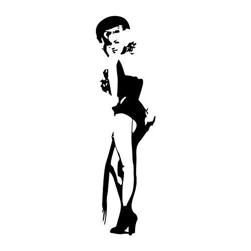Maksim-003 sexy marilyn monroe thigh adhesive Applications Auto window decoration personality car motorcycle sticker truck sticker 17 cm * 5 cm scratch sticker (color: black)